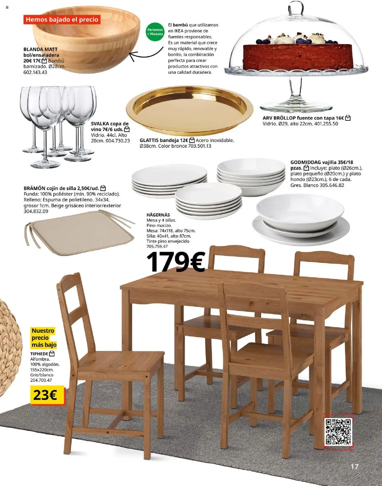 Catálogo IKEA Comedores │ válido desde el 01.09.2025 | Página: 17 | Productos: Tinte, Βρεφικό κρεβάτι, Mesa, Silla