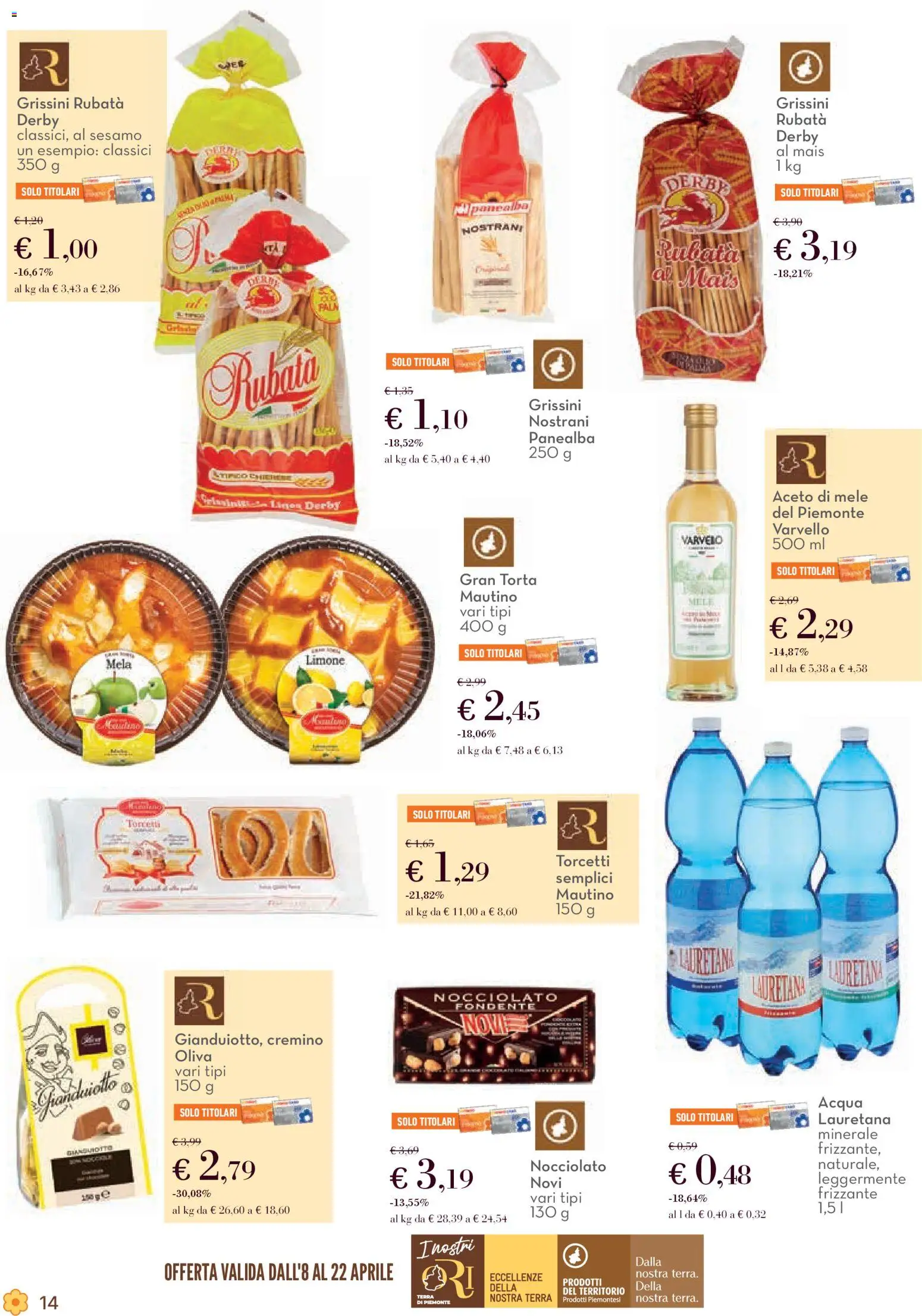 Volantino Conad del 08.04.2026 | Pagina: 14 | Prodotti: Mele, Aceto di mele, Limone, Torta