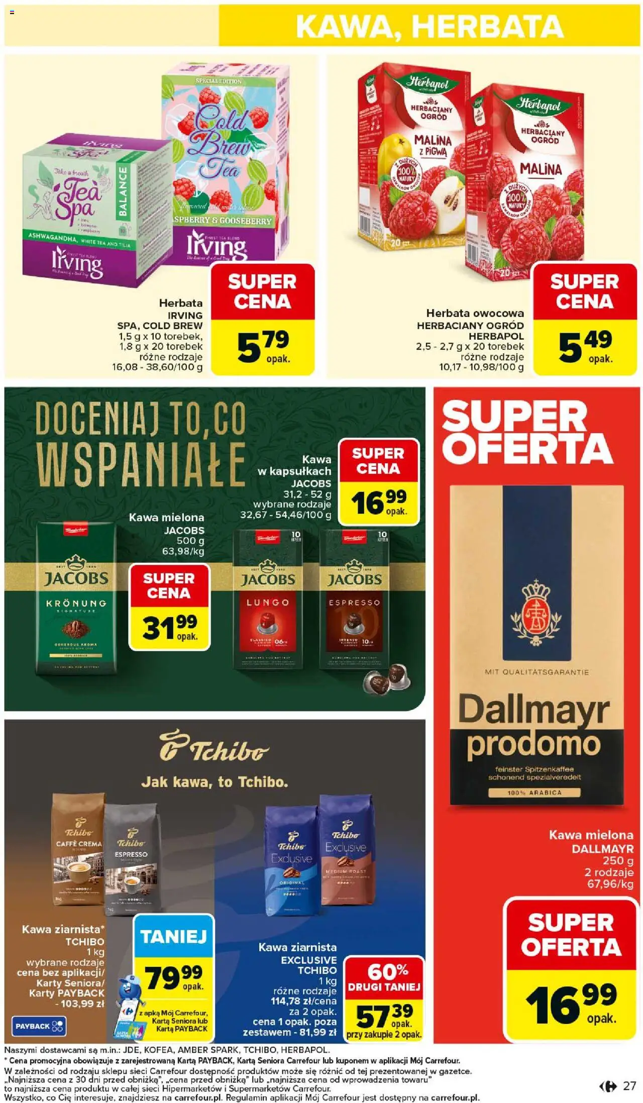 Carrefour Gazetka od 01.09.2025 | Strona: 29 | Produkty: Karta, Tchibo, Kawa, Herbata