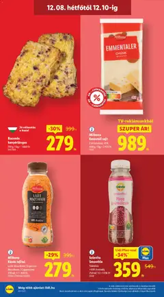 Milbona Ementáli sajt, Zsírtartalom: 45%, 400 g - amely érvényes a következő dátumtól: 04.12.2025 | Oldal: 52