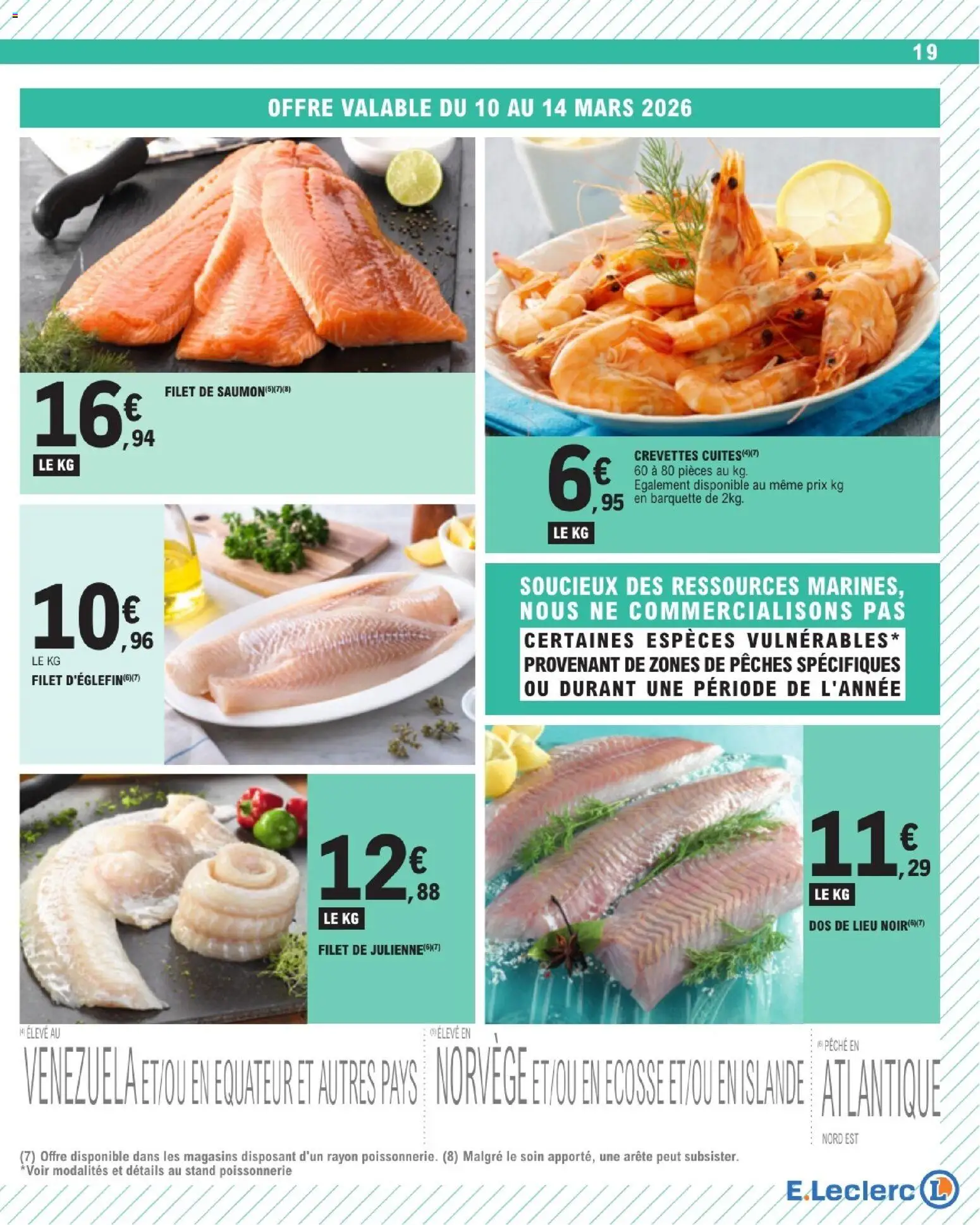 {H1} | Page: 19 | Produits: Pêche, Poissonnerie, Filet de saumon, Saumon