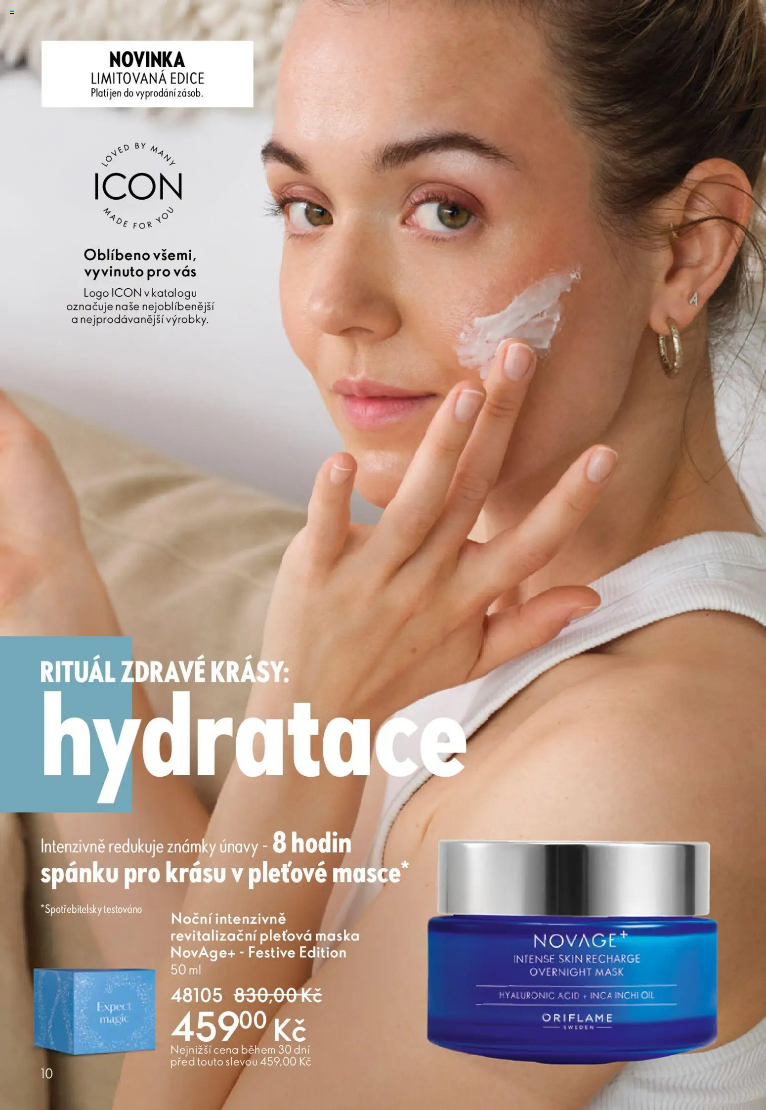 Oriflame katalog č.01/2026 od 30.12.2025 | Strana: 10 | Produkty: Pleťová maska, Známky, Maska