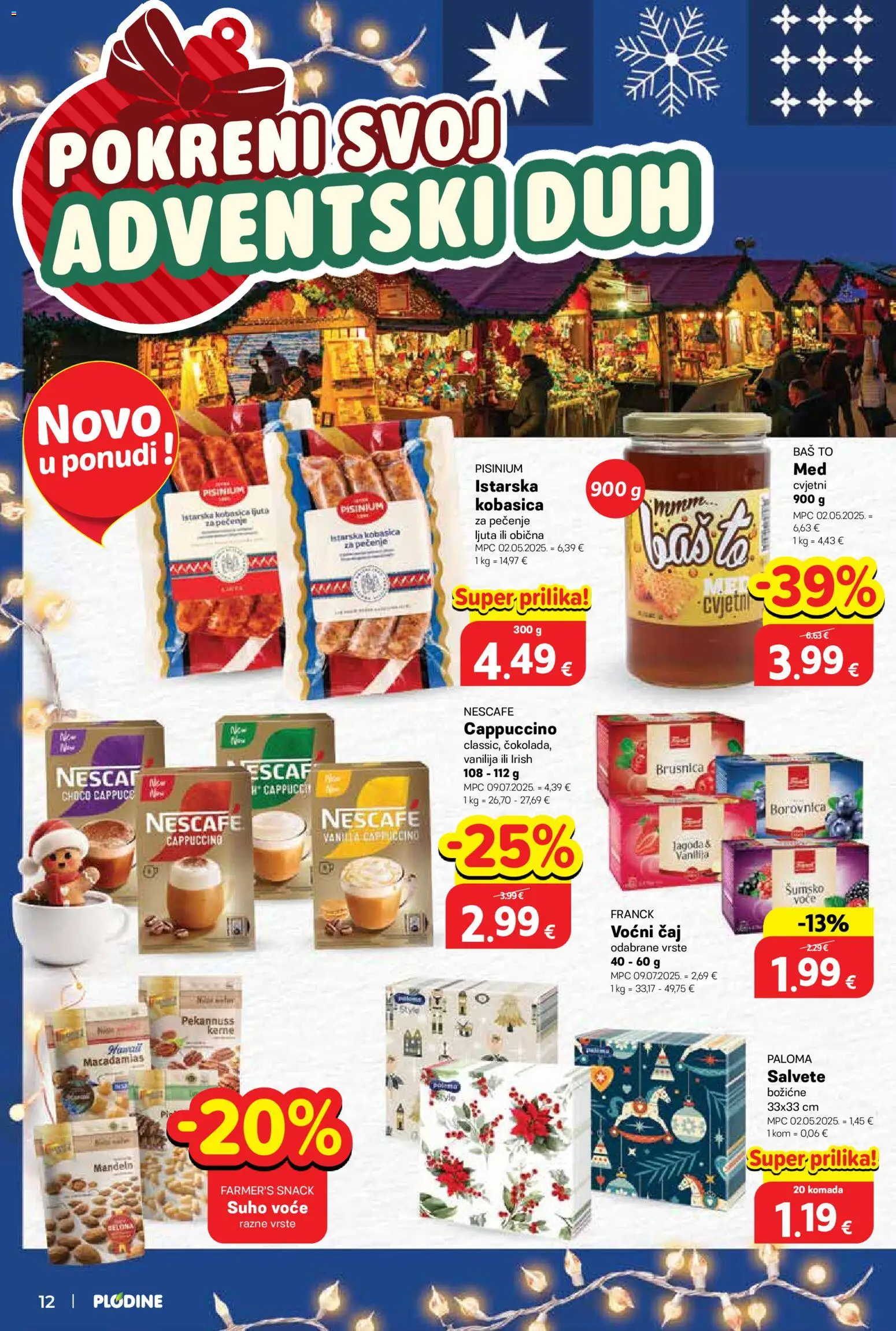 Plodine katalog | vrijedi od 26.11.2025 | Stranica: 12 | Proizvodi: Nescafe, Čaj, Salvete, Voće