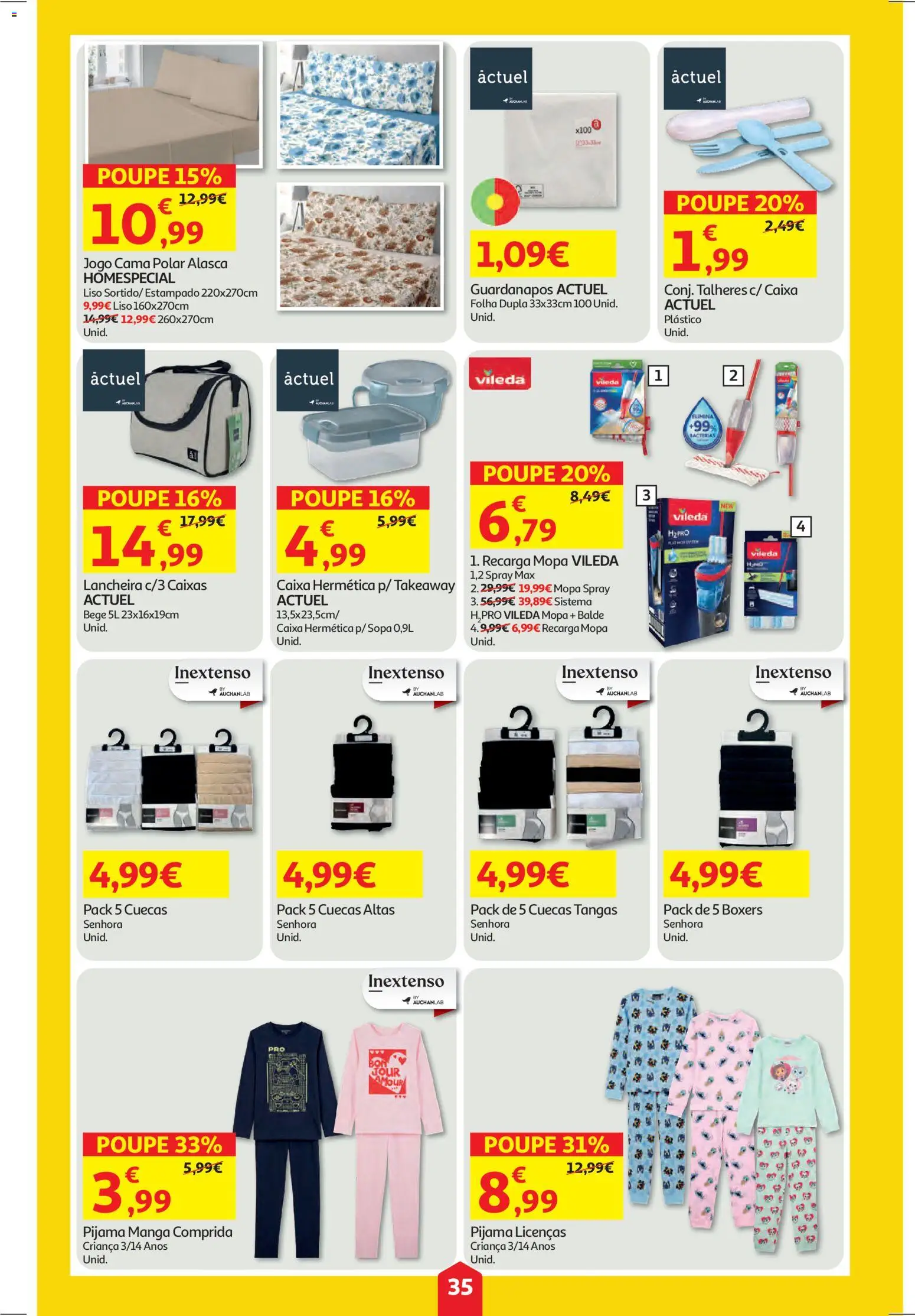 Auchan folheto │ válido de 15.01.2026 | Página: 35 | Produtos: Talheres, Sopa, Caixa, Cuecas