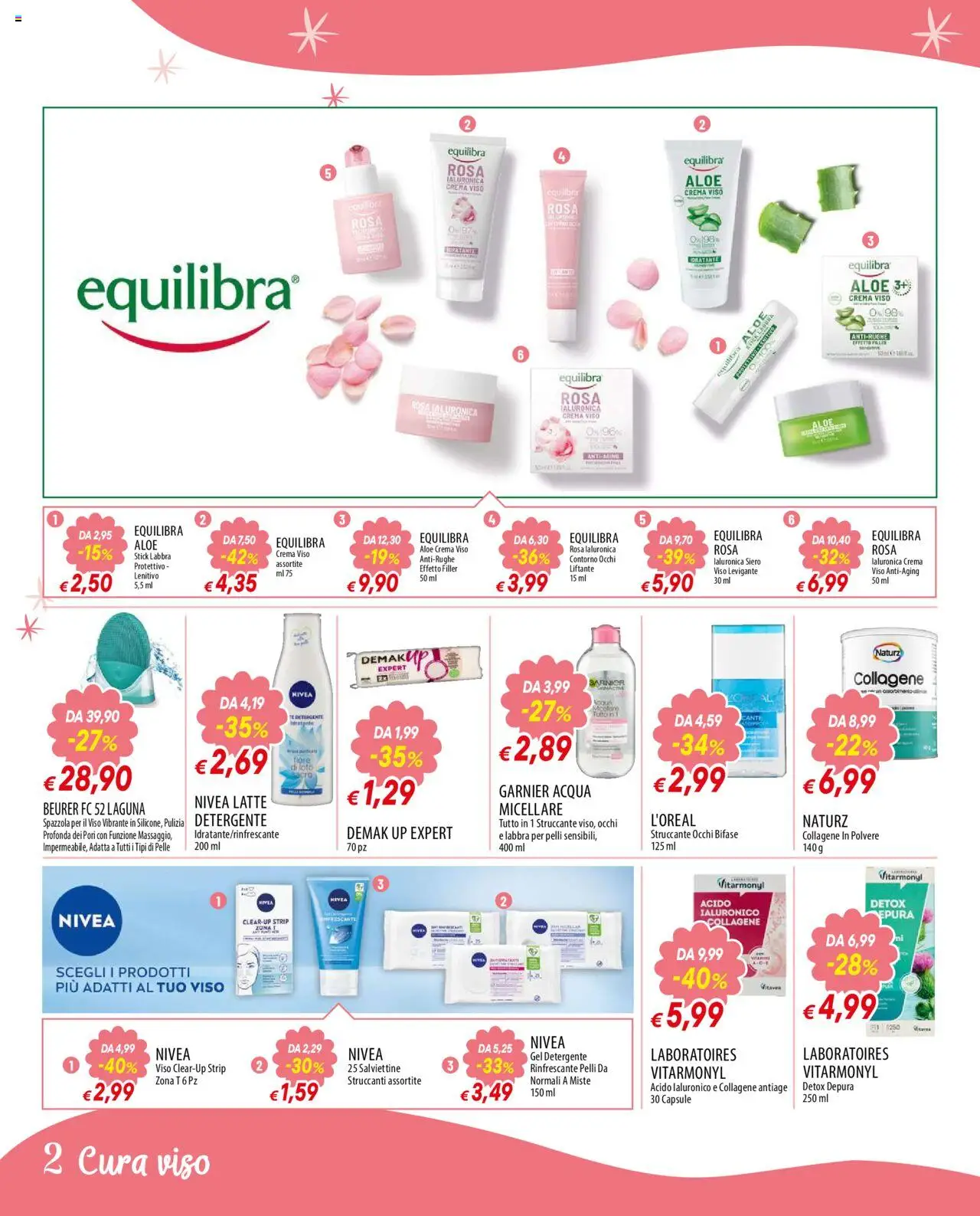 Volantino Galassia del 22.09.2025 | Pagina: 2 | Prodotti: Crema, Detergente, Crema viso, Acqua