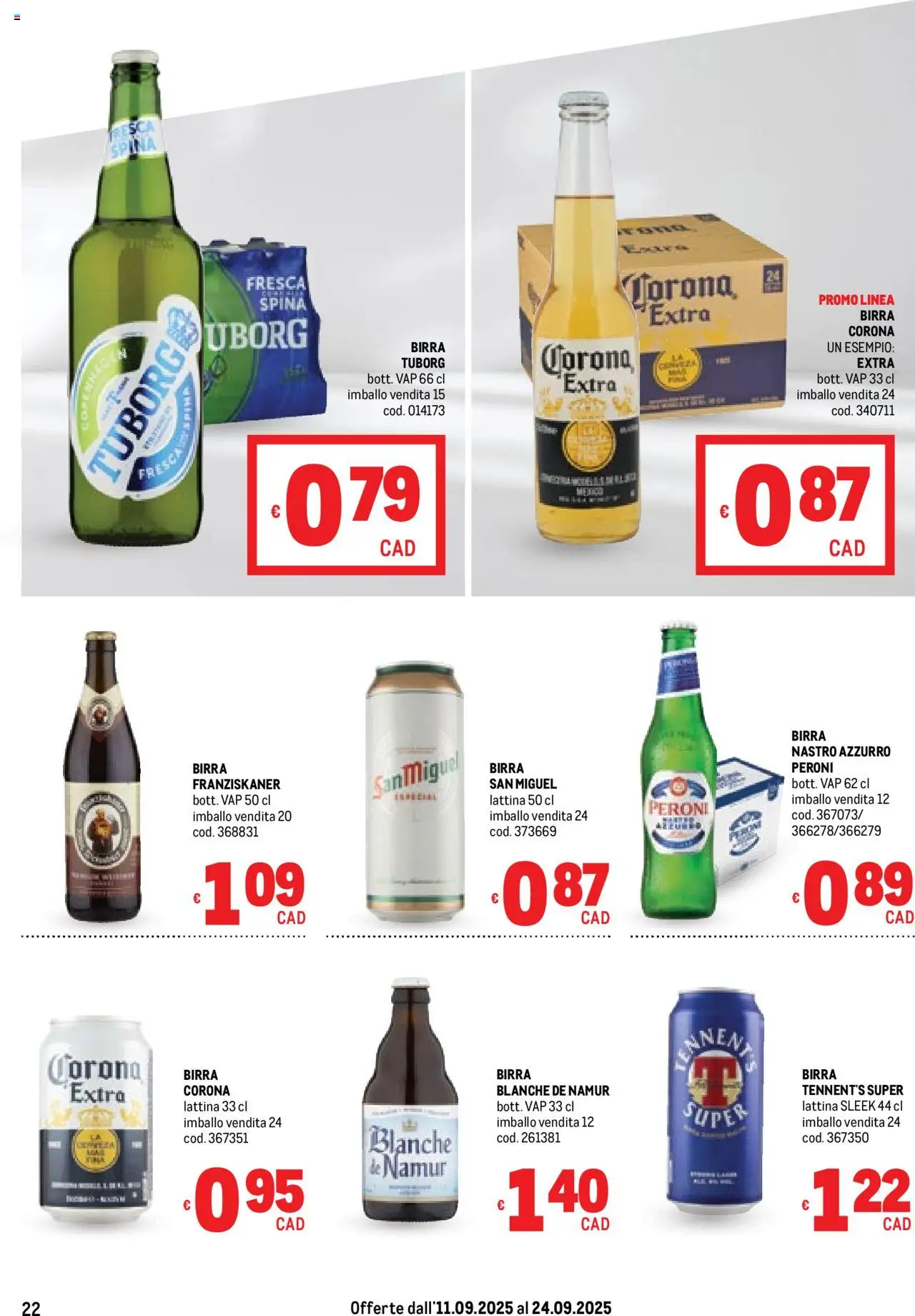 Volantino Metro del 11.09.2025 | Pagina: 22 | Prodotti: Tennent's, Birra