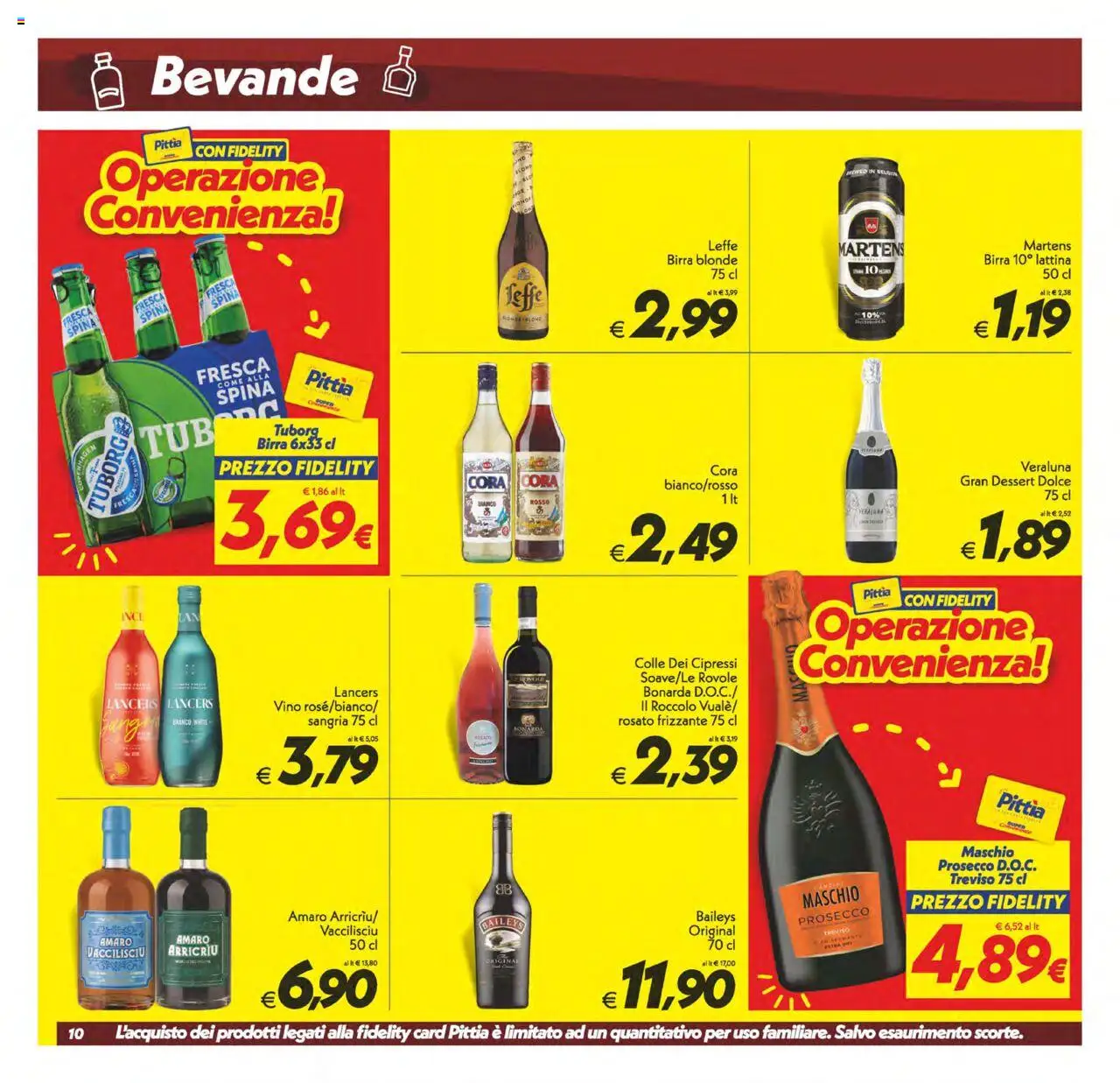 Volantino SuperConveniente del 23.09.2025 | Pagina: 10 | Prodotti: Birra, Prosecco, Vino, Amaro