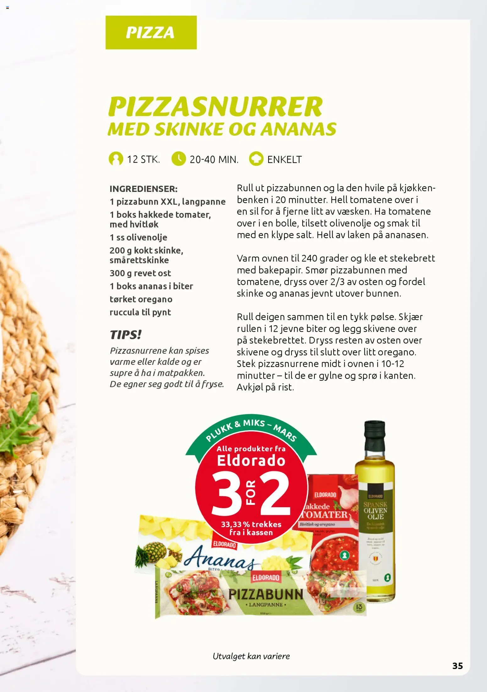 {H1} | Side: 35 | Produkter: Деревні плити, Smør, Grep, Strandväska