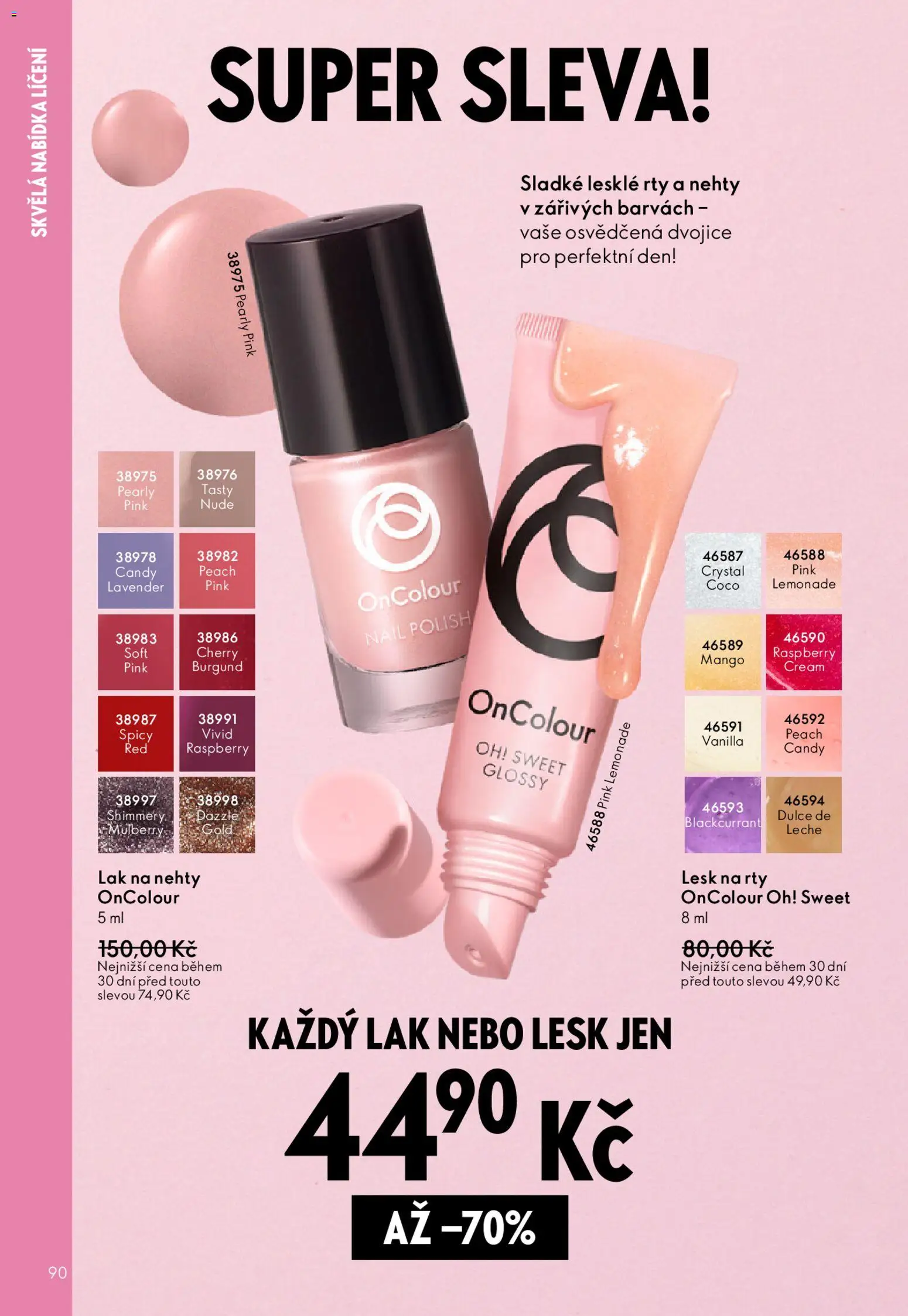 Oriflame katalog č. 04/2026 od 04.03.2026 | Strana: 90 | Produkty: Mango, Nehty, Lesk na rty, Lak na nehty