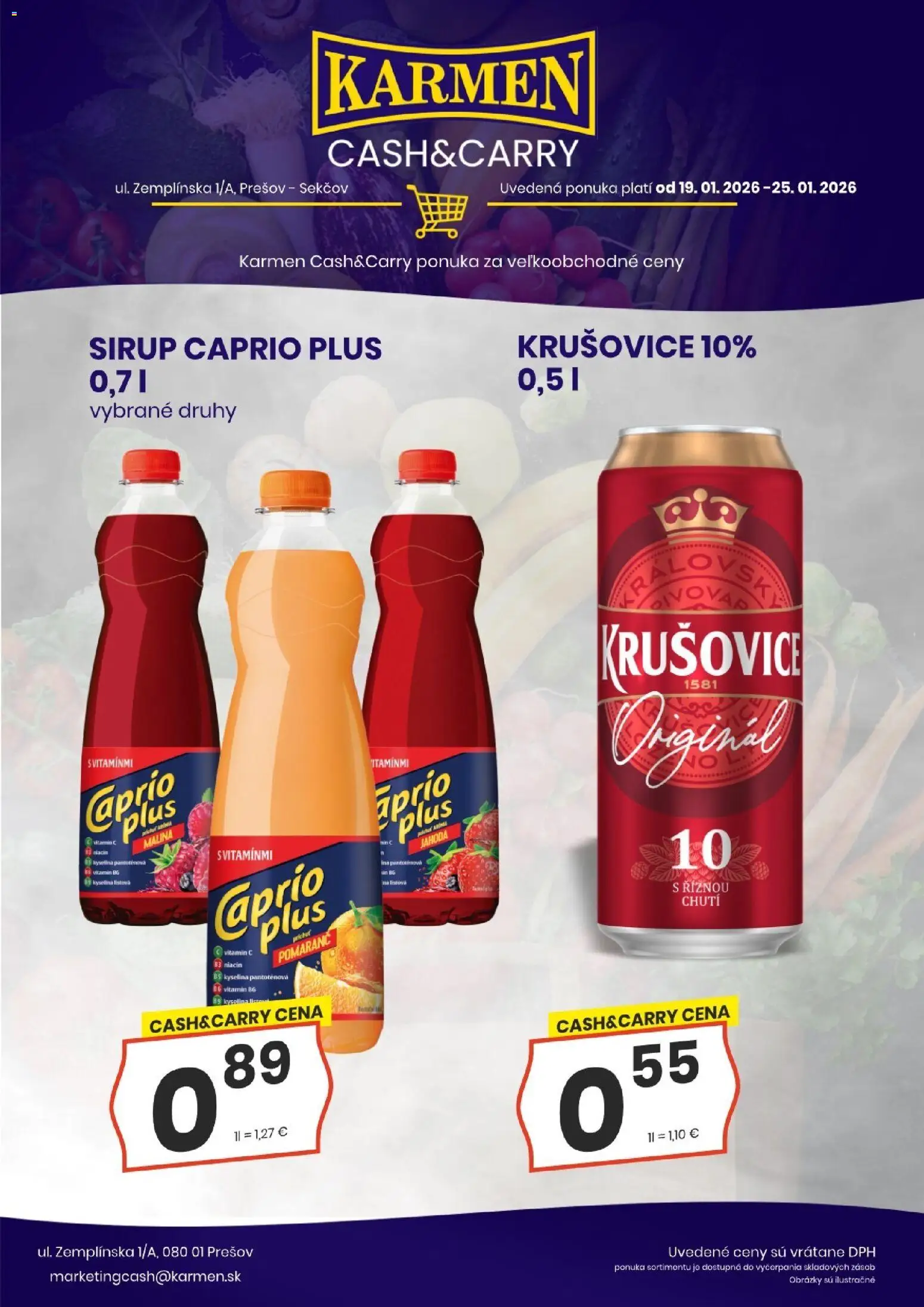 Nové KARMEN CBA akcie – leták je platný od 19.01.2026 | Strana: 4 | Produkty: Lis, Krušovice