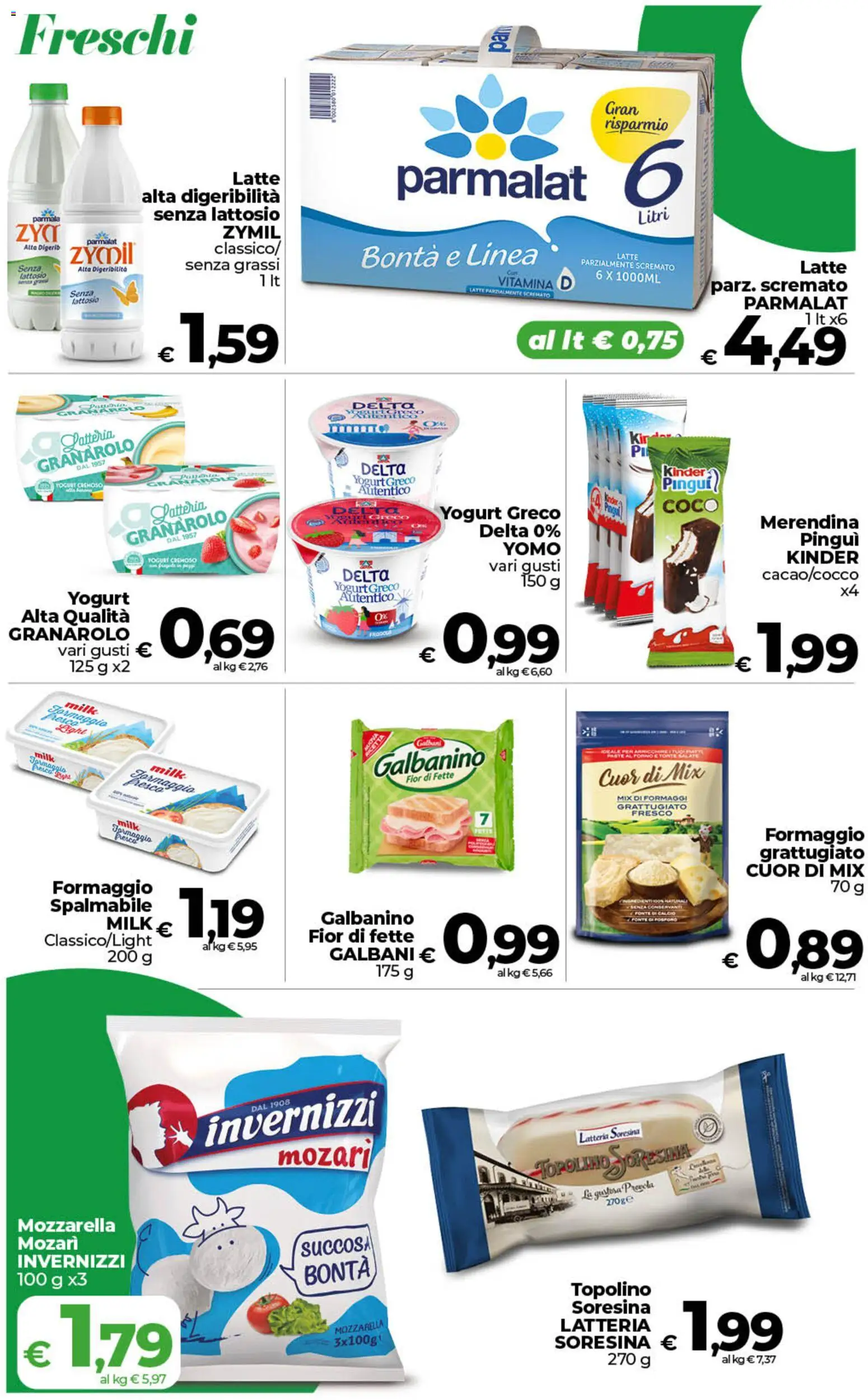 Volantino COOP del 07.04.2026 | Pagina: 13 | Prodotti: Mozzarella, Formaggio, Forno, Latte parzialmente scremato