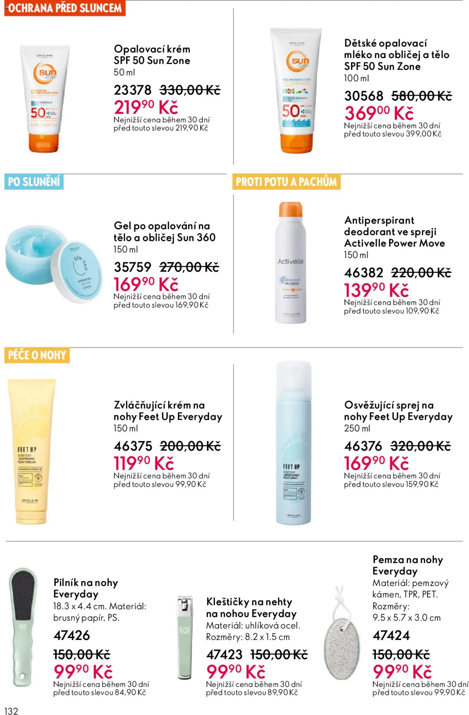Oriflame katalog č. 06/2026 od 15.04.2026 | Strana: 132 | Produkty: Opalovací krém, Deodorant, Antiperspirant, Krém