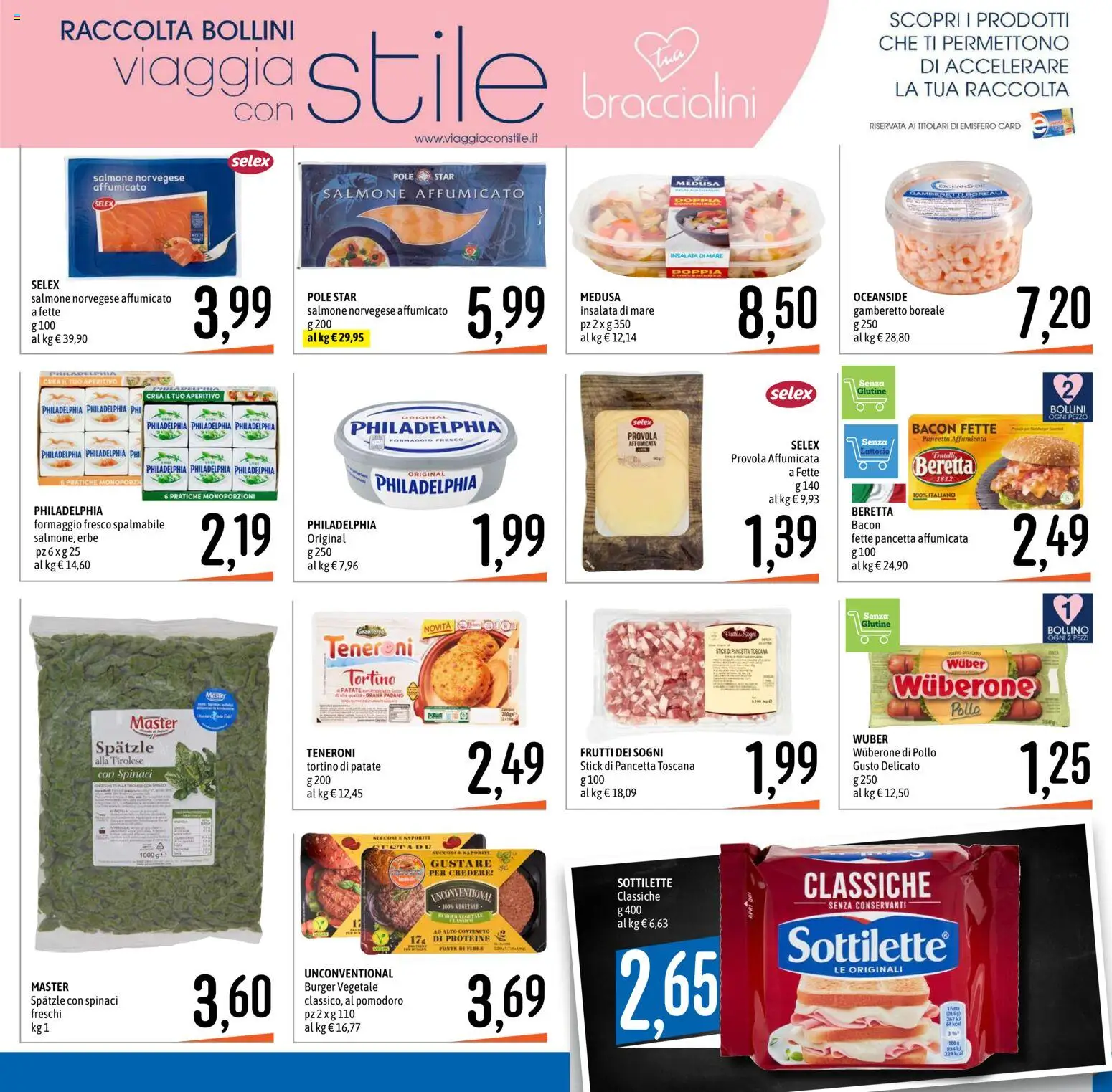 Volantino Emisfero del 26.03.2026 | Pagina: 17 | Prodotti: Salmone affumicato, Pollo, Patate, Formaggio