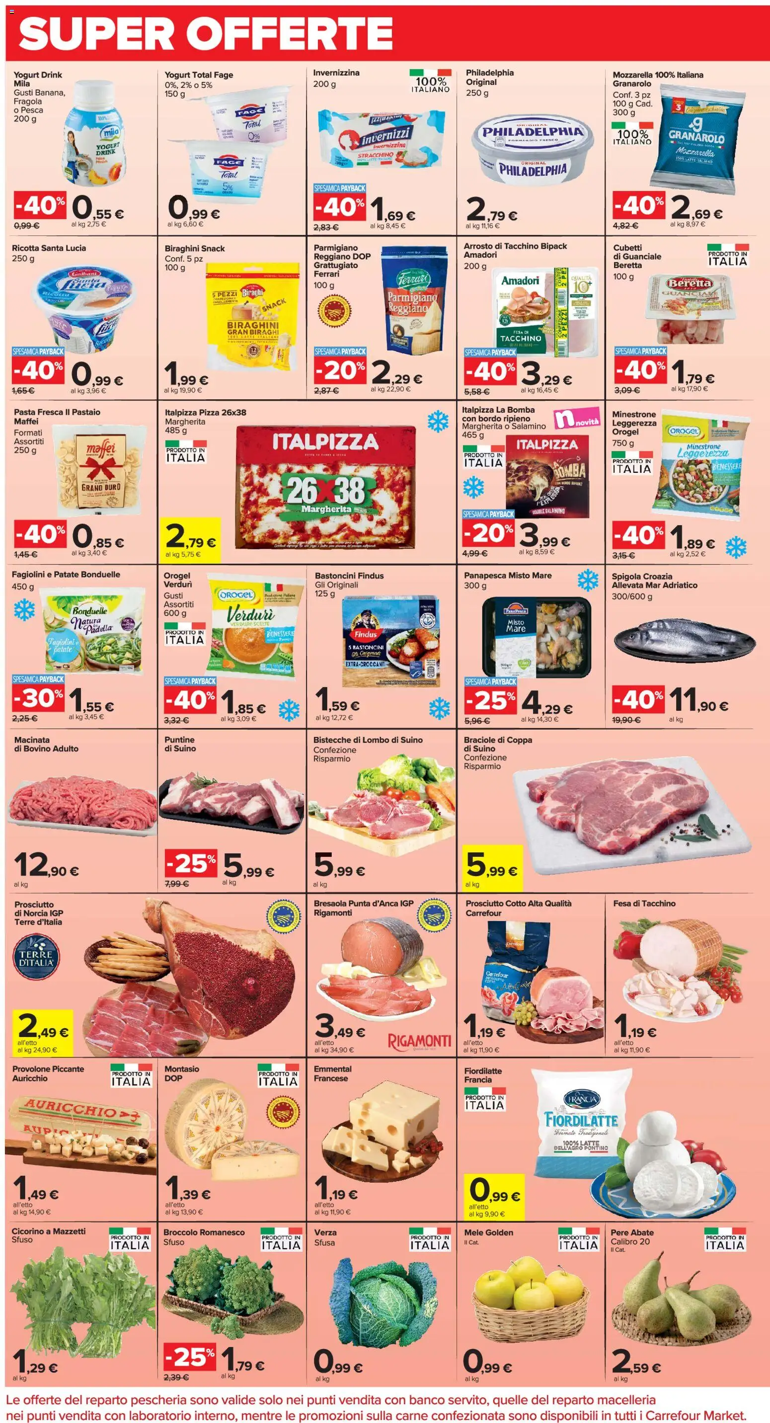 Volantino Carrefour del 02.01.2026 | Pagina: 2 | Prodotti: Yogurt, Patate, Pesca, Stracchino