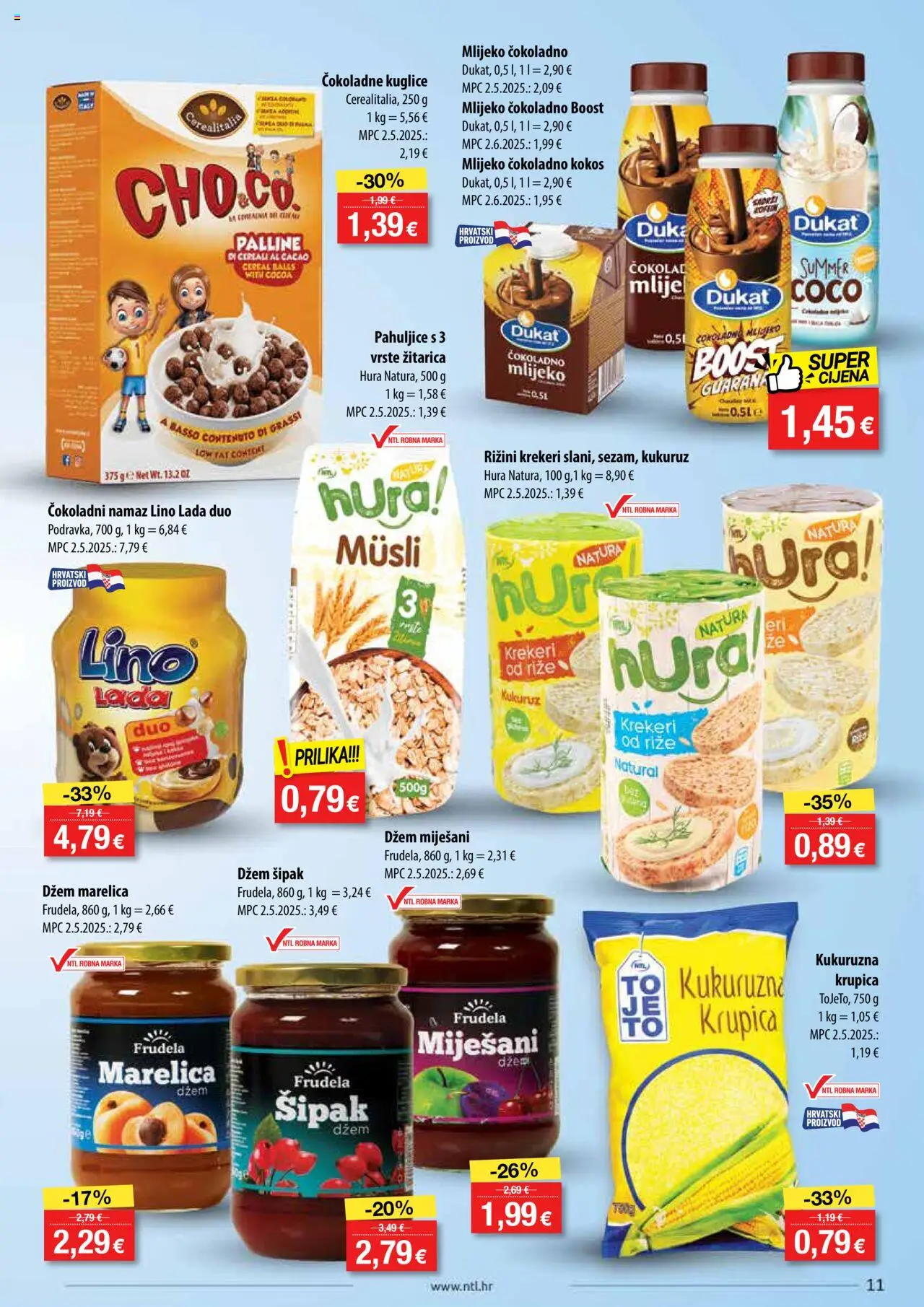 NTL katalog | vrijedi od 30.07.2025 | Stranica: 11 | Proizvodi: Lino Lada, Musli, Džem, Namaz