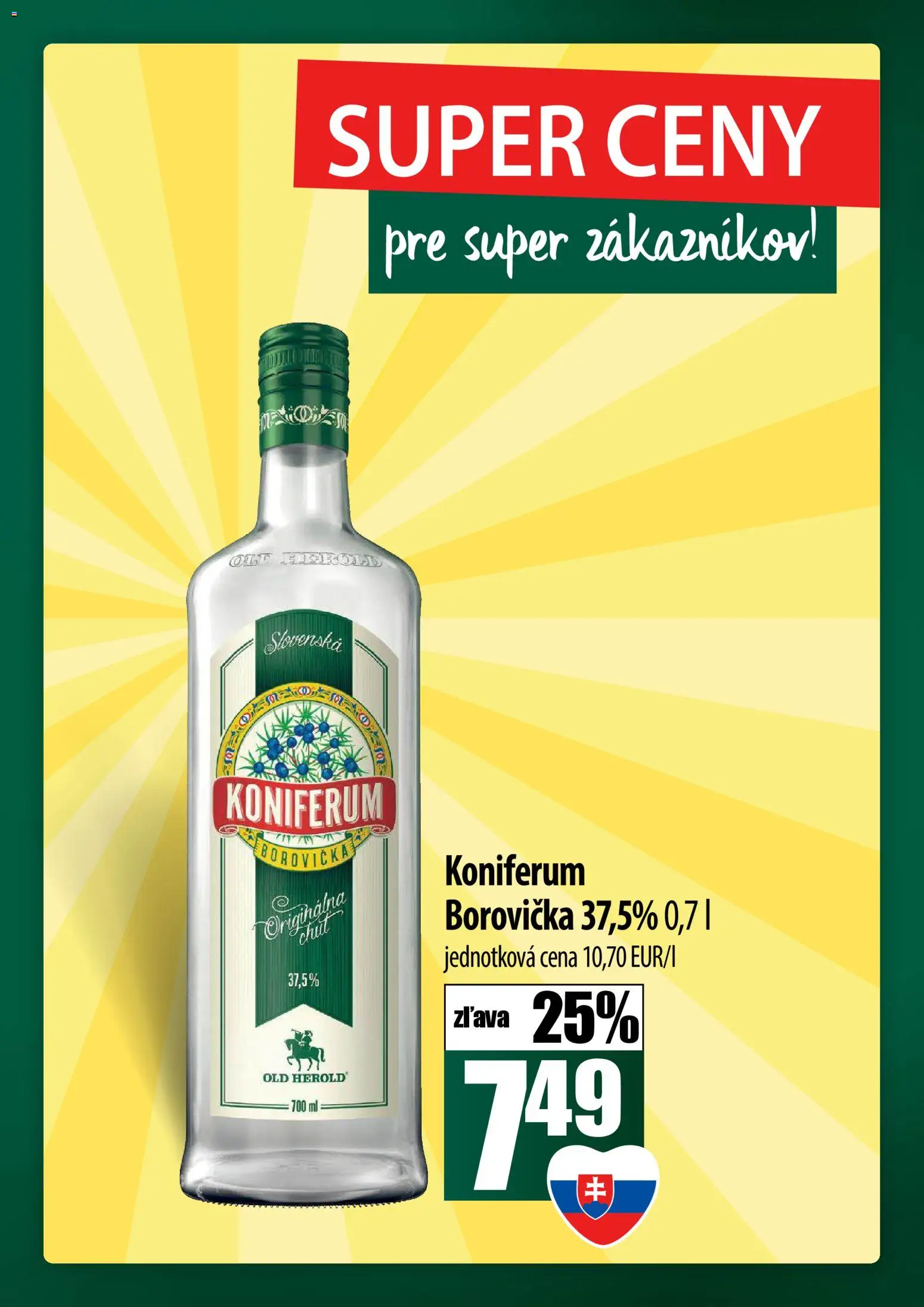 Nové COOP Jednota akcie – leták je platný od 23.10.2025 | Strana: 55 | Produkty: Borovička, Koniferum
