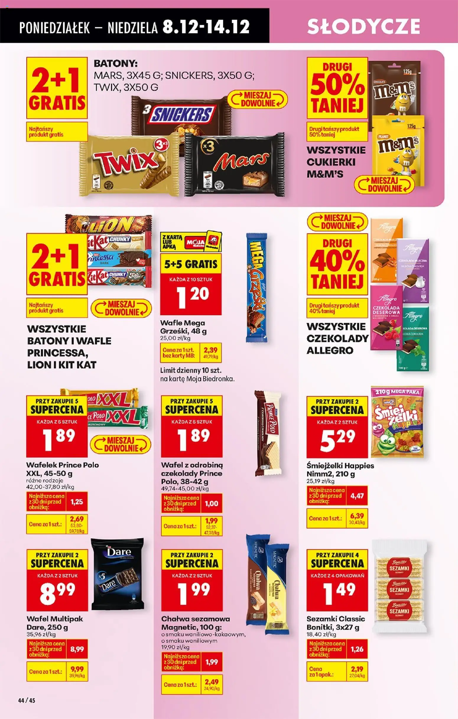 Biedronka gazetka od 08.12.2025 | Strona: 62 | Produkty: Czekolada mleczna, M&M's, Czekolada, Cukierki