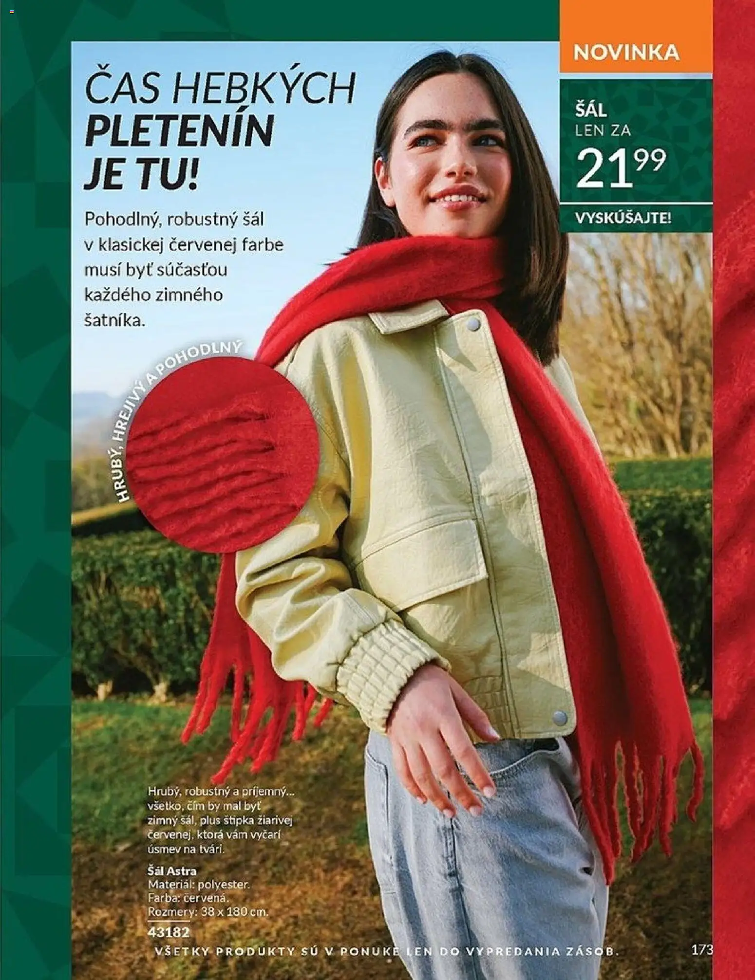 Nové Avon akcie – leták je platný od 01.11.2025 | Strana: 173 | Produkty: Šál