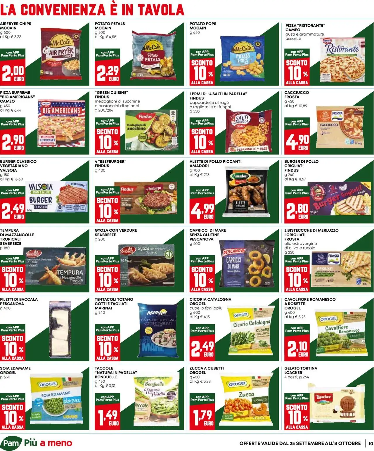 Volantino Panorama del 25.09.2025 | Pagina: 10 | Prodotti: Rucola, Mazzancolle, Verdure, Padella