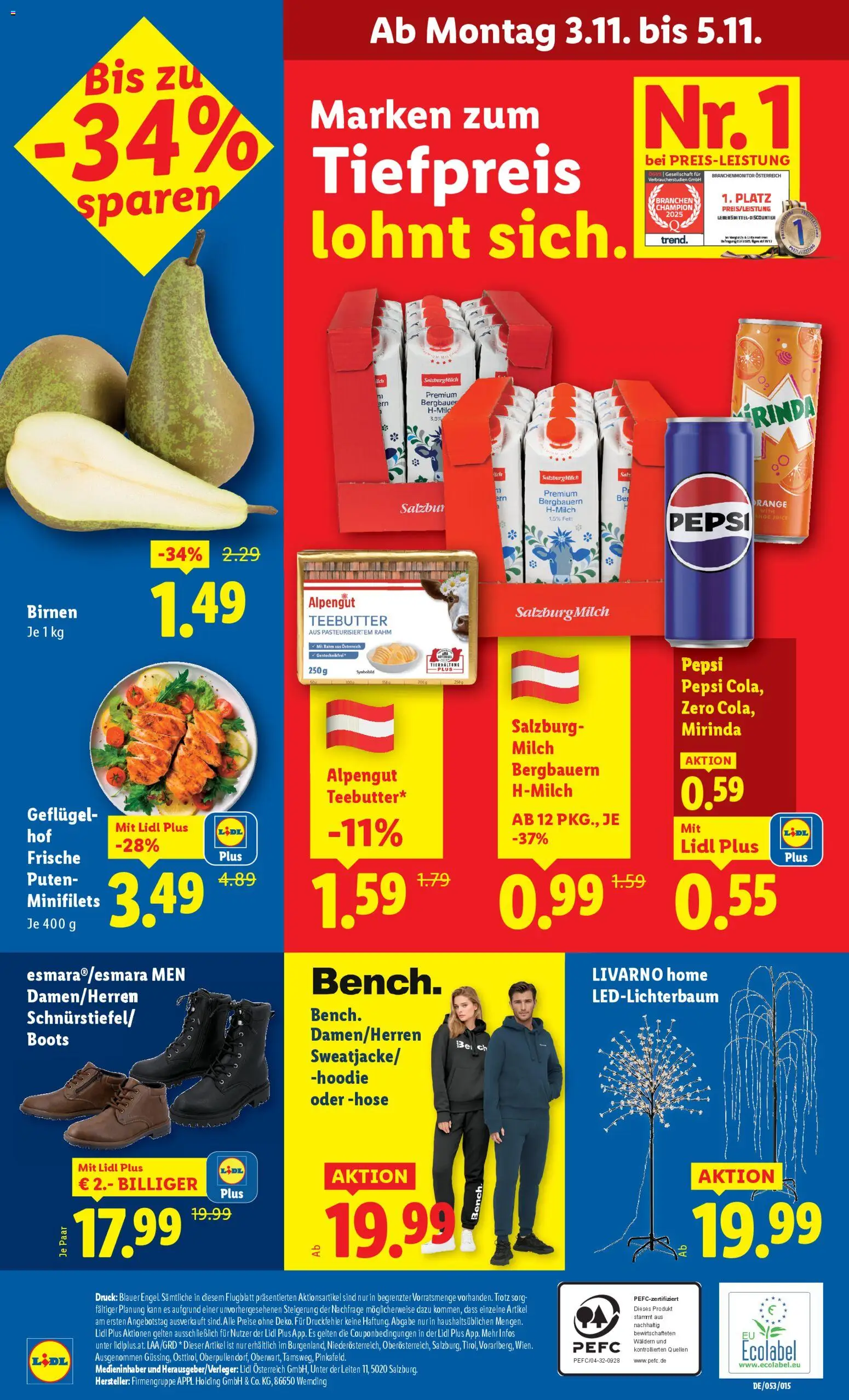 Lidl Flugblatt - Altenmarkt im Pongau, St. Johann im Pongau, Zell am See gültig ab 30.10.2025 | Seite: 44 | Produkte: Hose, Milch