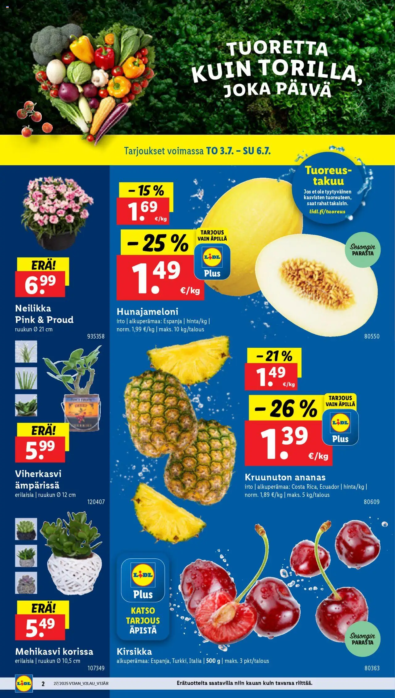  | Sivu: 4 | Tuotteet: Ananas, Hunajameloni