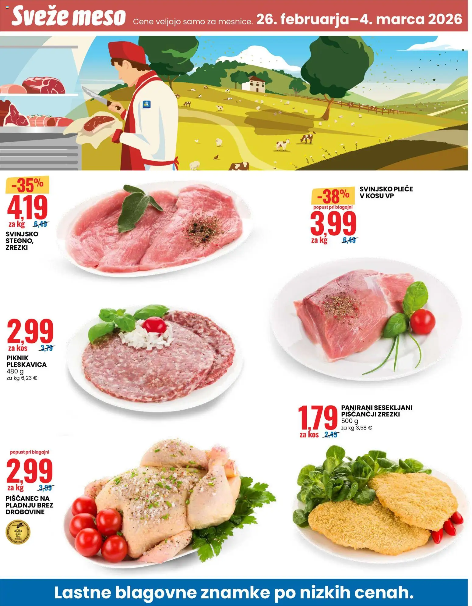 Novi Eurospin katalog ponudbe – veljaven od 26.02.2026 | Stran: 4 | Izdelki: Kos, Zrezki