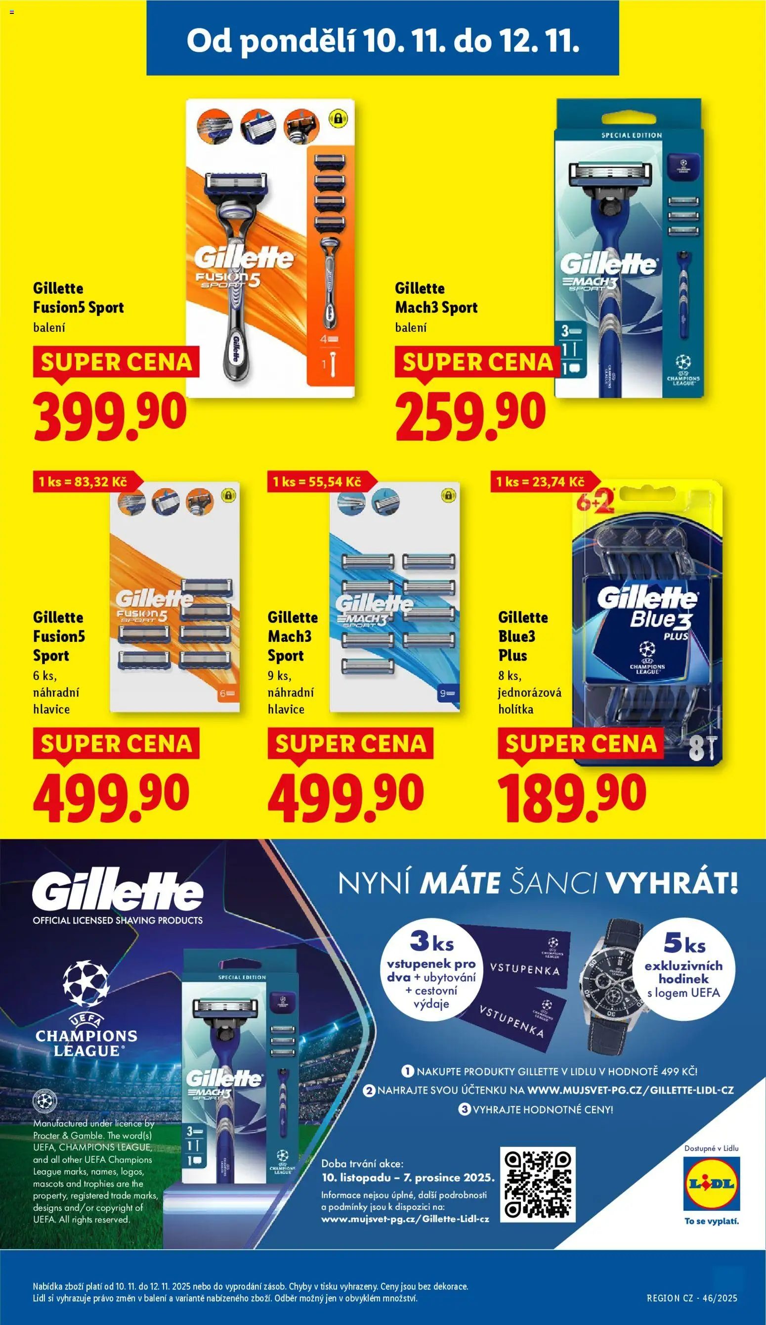 Lidl leták od 10.11.2025 | Strana: 23 | Produkty: Gillette Fusion5, Gillette Mach3