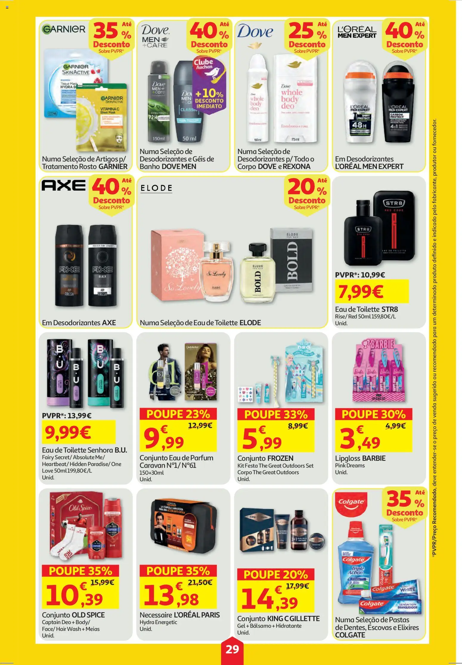 Auchan folheto │ válido de 27.11.2025 | Página: 29 | Produtos: Necessaire, Eau de toilette, Lipgloss, Banho