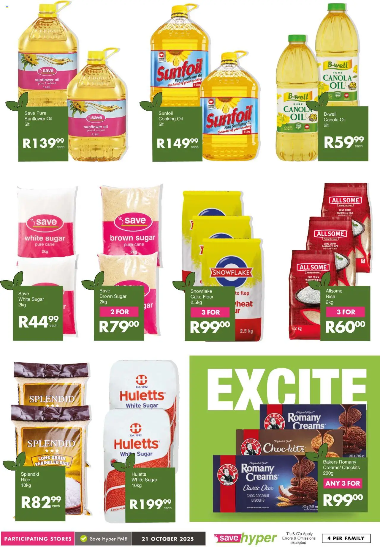 New Save catalogue – valid from 21.10.2025 | Page: 10 | Products: Cake, Oil, Biscuits, Sugar