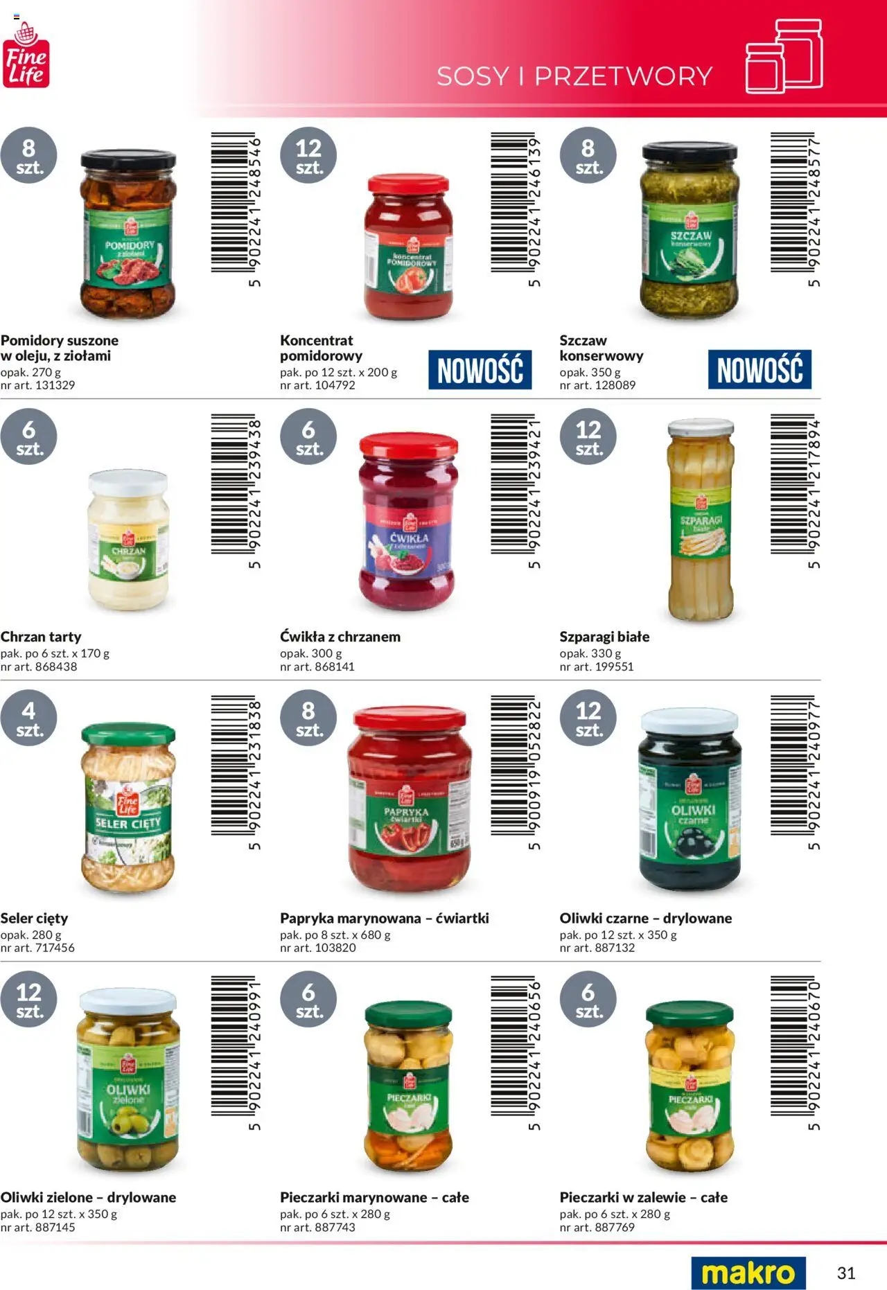 Makro Gazetka - Katalog marek własnych dla właścicieli sklepów od 18.04.2024 | Strona: 31 | Produkty: Papryka, Chrzan, Pomidory