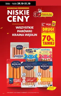 Pogląd oferty "PARÓWKI Z SZYNKI, Parówki z szynki" - ważna od 29.10.2025 | Strona: 8 | Produkty: Karta, Bez laktozy, Parówki z szynki, Parówki