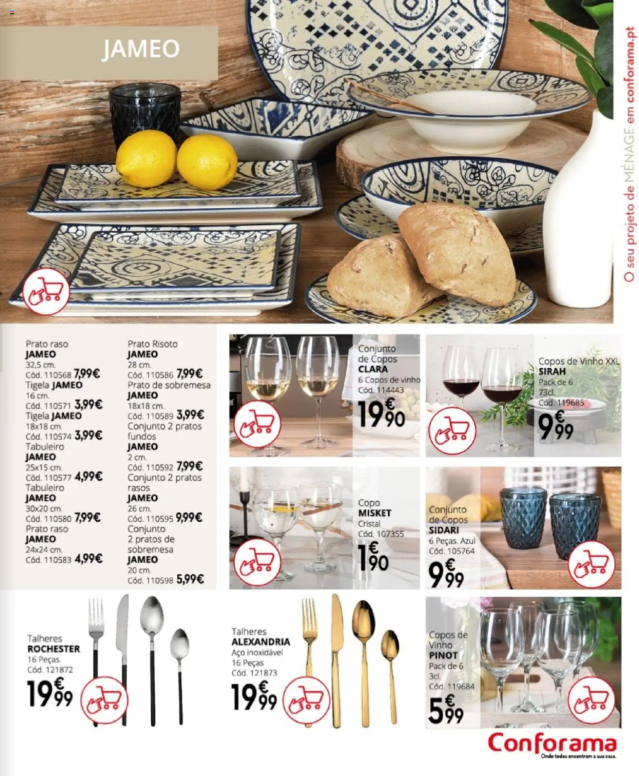 Conforama folheto │ válido de 27.03.2025 | Página: 117 | Produtos: Copos, Pratos, Tigela, Vinho