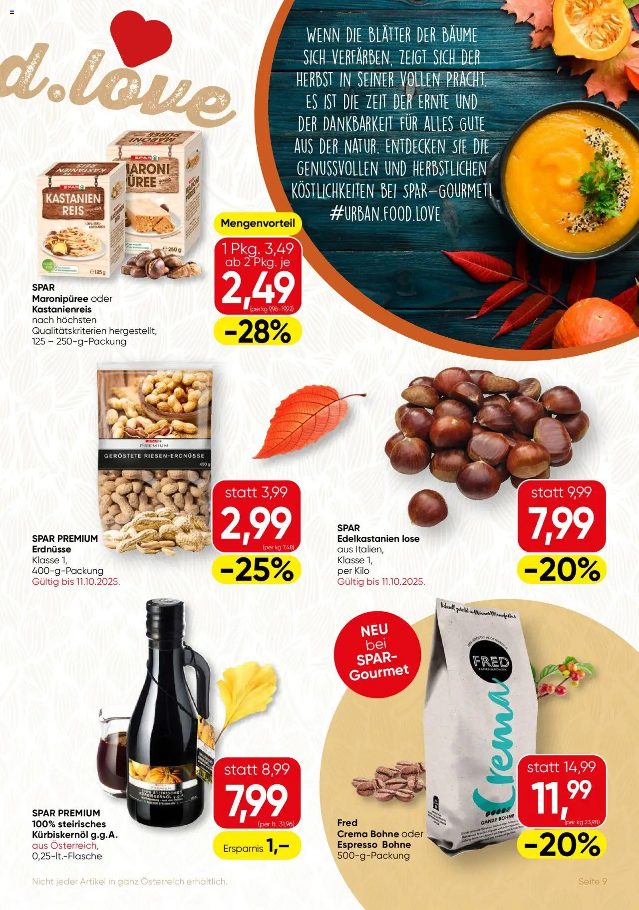 SPAR Gourmet Flugblatt gültig ab 09.10.2025 | Seite: 9 | Produkte: Папионка, Reis