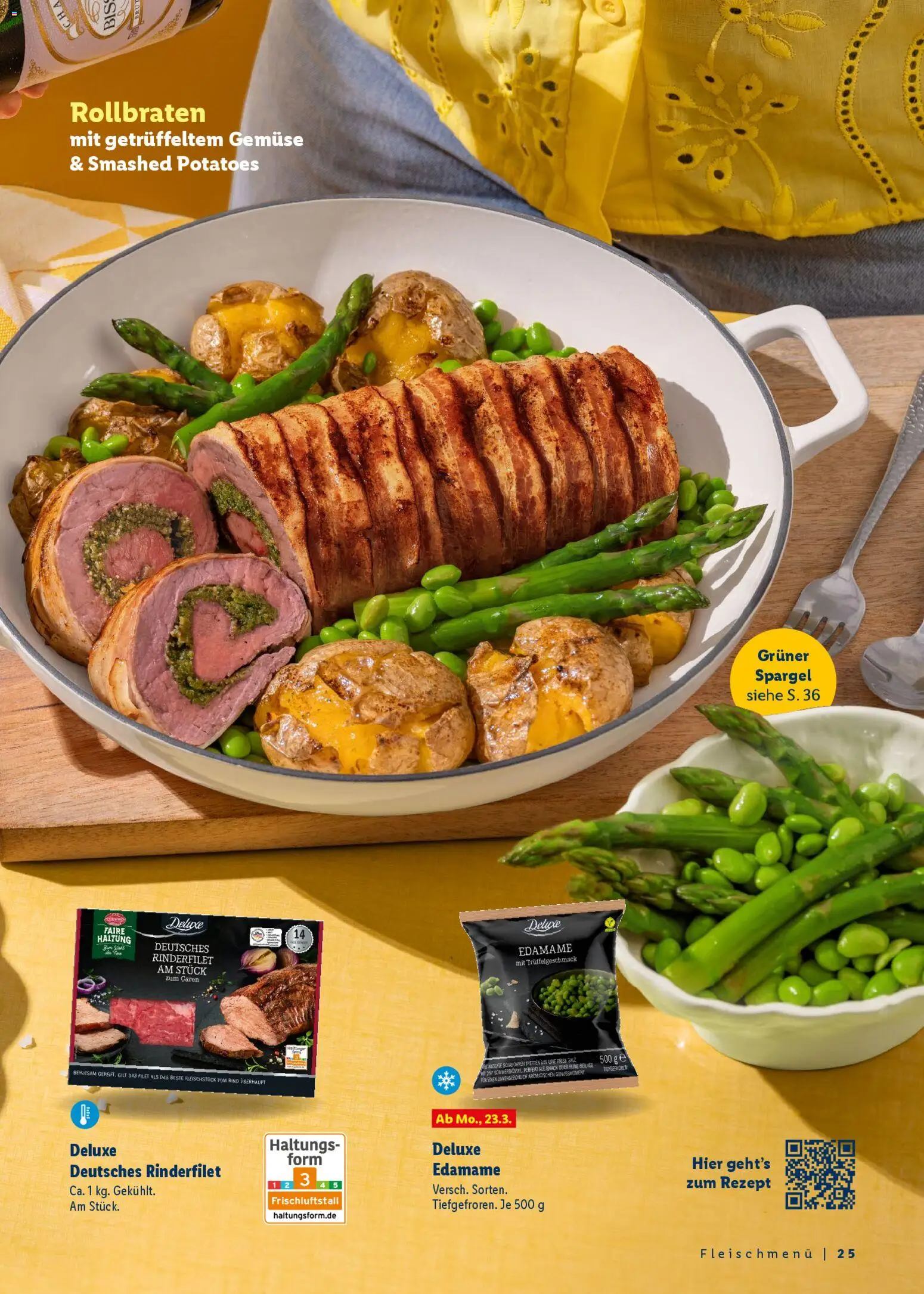 Lidl Německo leták - Ostern gemeinsam genießen od 09.03.2026 | Strana: 25 | Produkty: Deluxe, Edamame, Filet