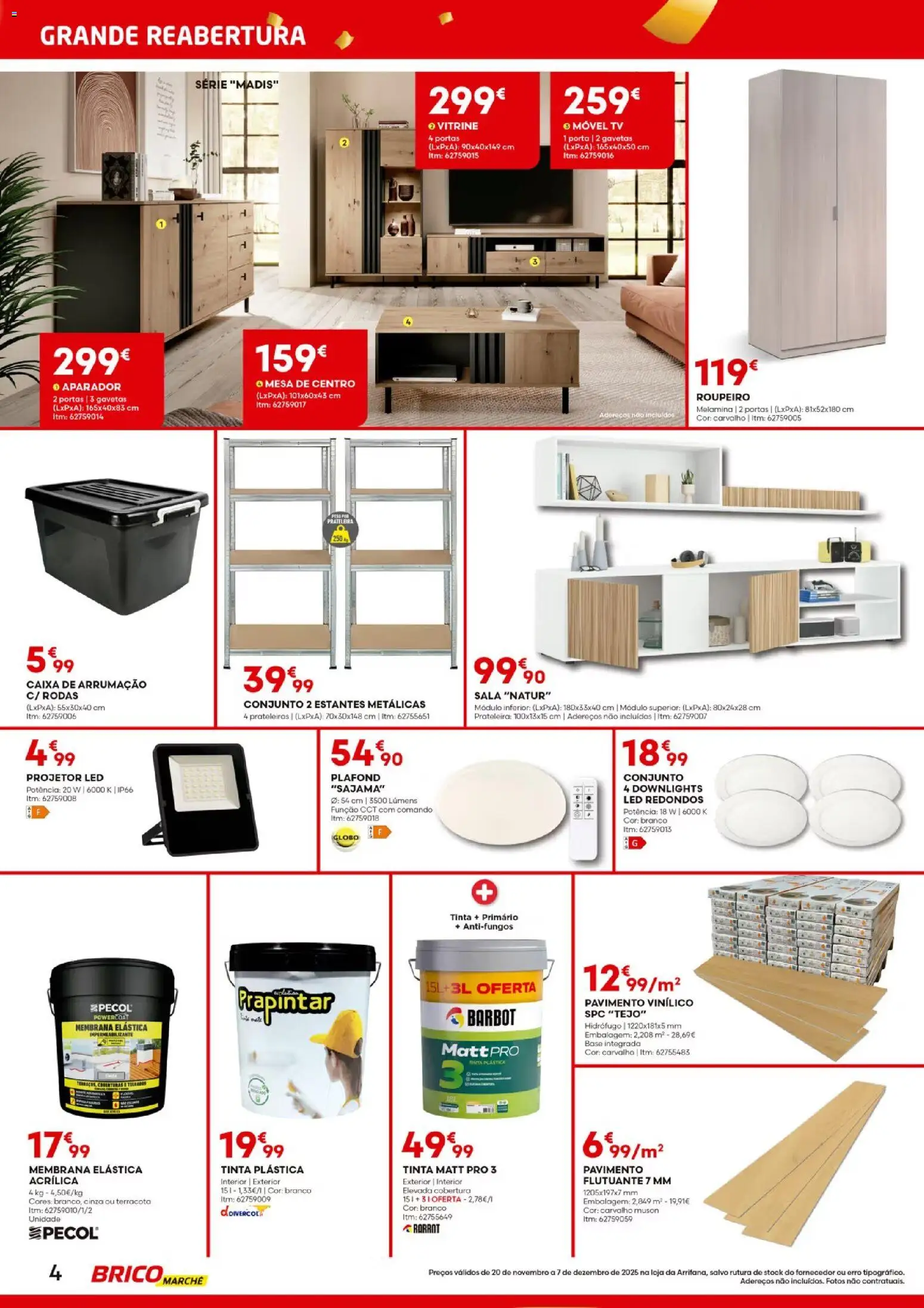 BricoMarché - Reabertura Arrifana │ válido de 20.11.2025 | Página: 4 | Produtos: Tinta, Base, Portas, Caixa