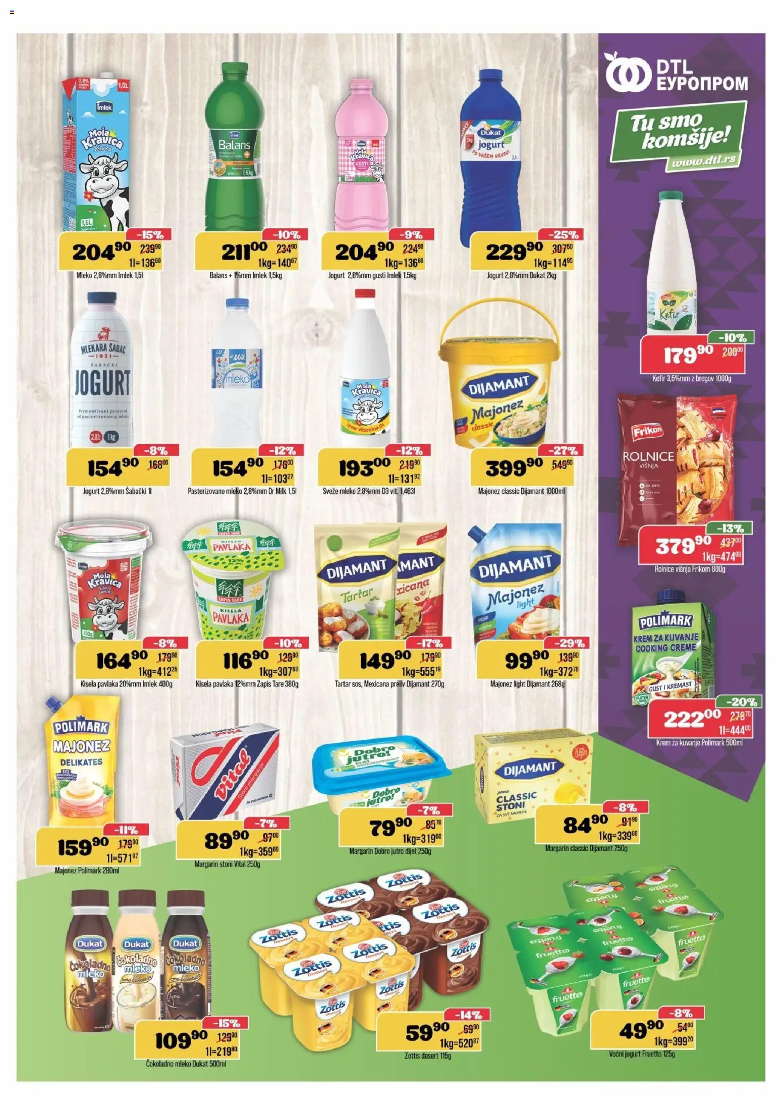 Europrom katalog - važi od 05.11.2025 | Strana: 5 | Proizvode: Majonez, Margarin, Mleko, Voćni jogurt