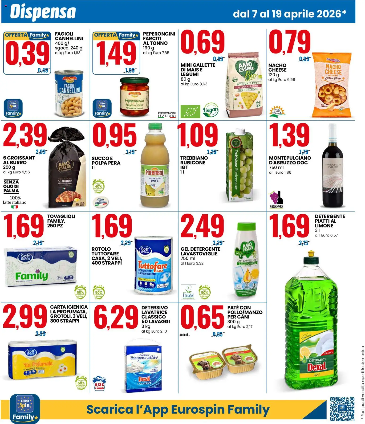 Volantino Eurospin del 07.04.2026 | Pagina: 6 | Prodotti: Burro, Gallette, Tonno, Mais