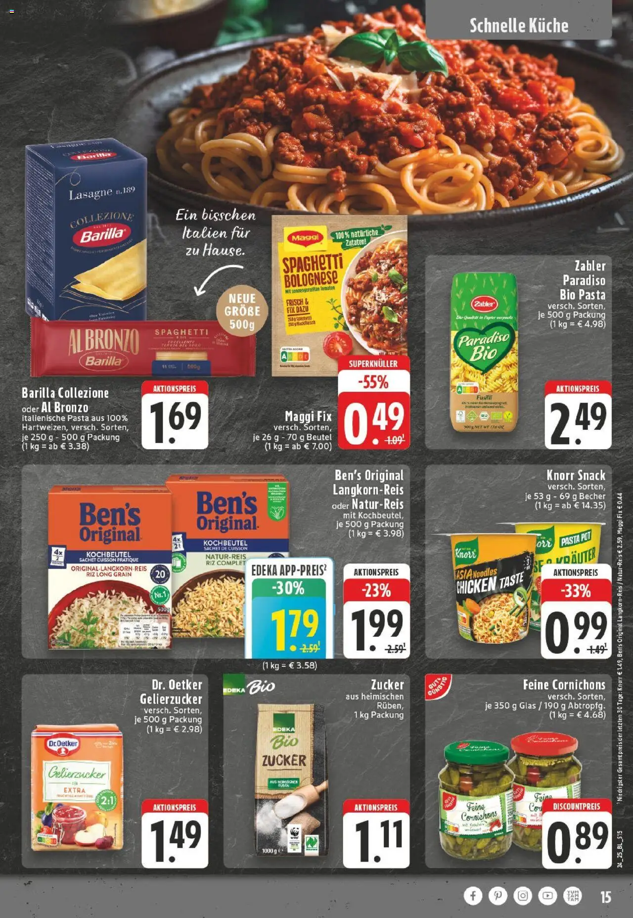 Edeka prospekt Schwerte - Holzen	 - gültig ab dem 08.06.2025 | Seite: 15 | Produkte: Gelierzucker, Tomaten, Zucker, Pasta