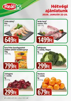 Reál Bevásárló hétvége - Kisalföld - amely érvényes a következő dátumtól: 22.01.2026