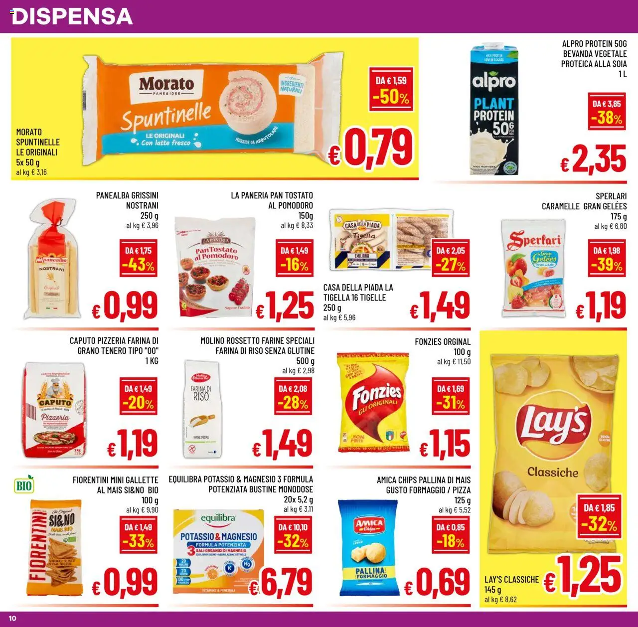 Volantino A&O del 20.08.2025 | Pagina: 10 | Prodotti: Pizza, Riso, Gallette, Mais