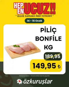 14.01.2026 tarihinden itibaren geçerli olan Özkuruşlar kataloğu önizlemesi