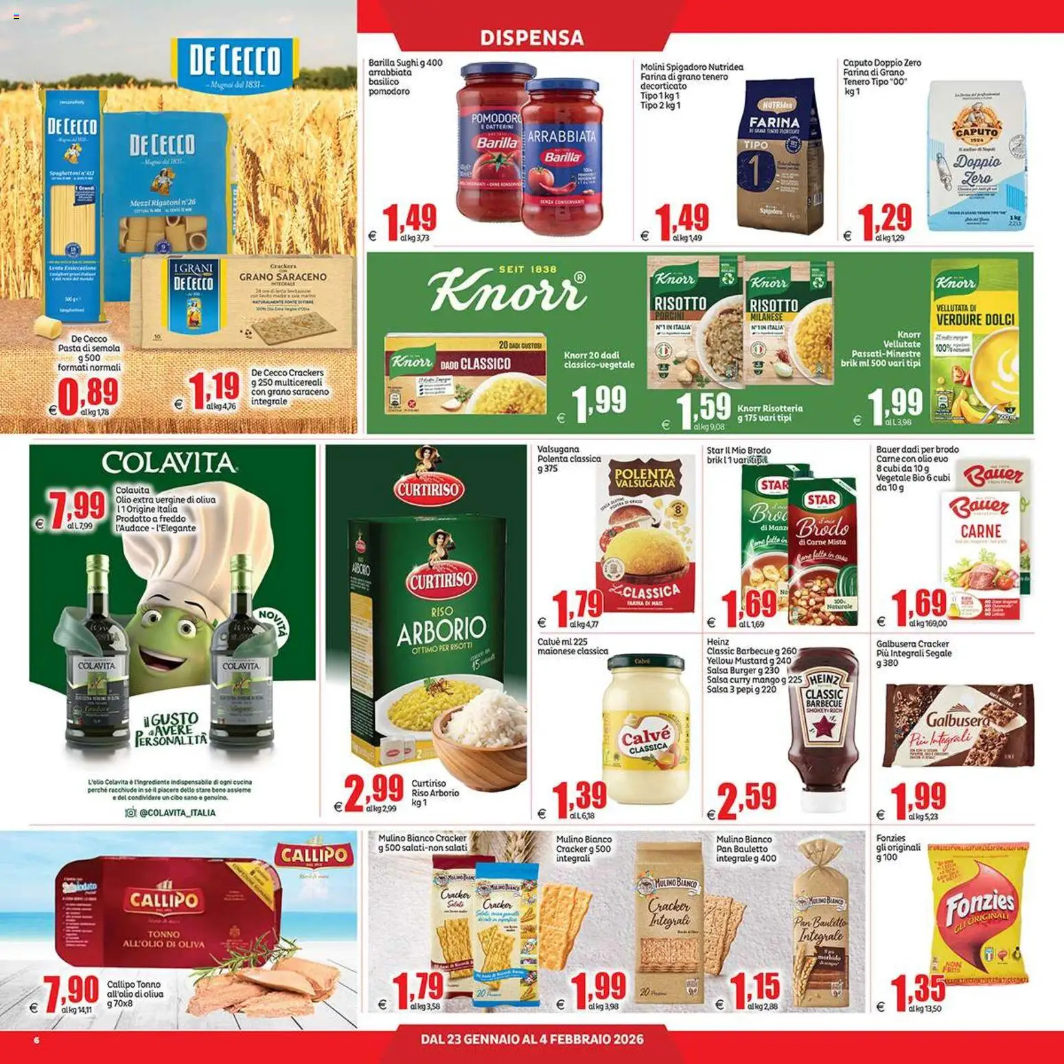 Volantino Elite Supermercati del 23.01.2026 | Pagina: 6 | Prodotti: Riso, Verdure, Salsa, Olio extra vergine