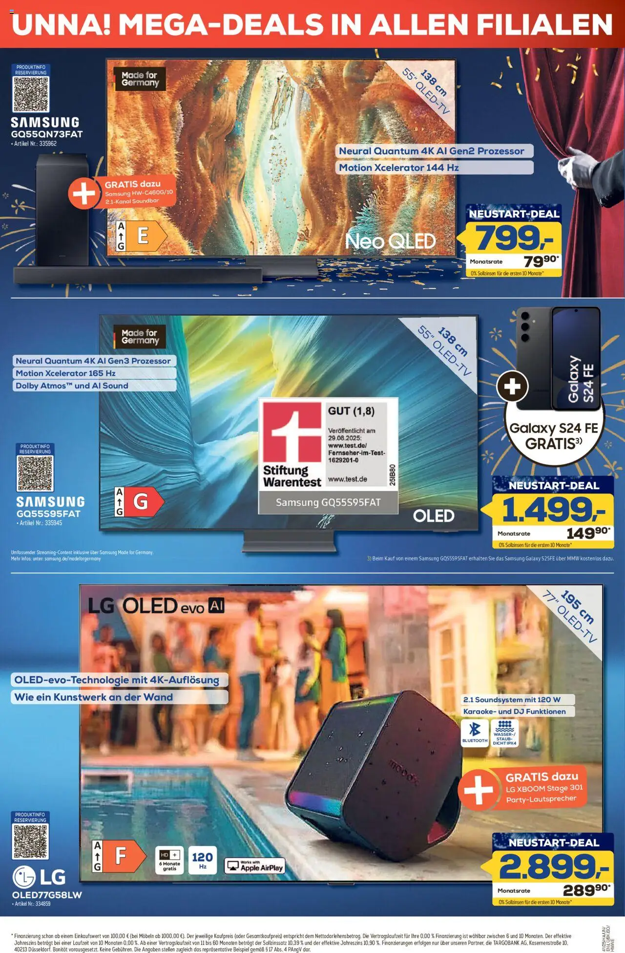 Euronics  Neustart  Angebote – gültig ab 02.10.2025 | Seite: 3 | Produkte: LG, Samsung, Apple, Soundbar
