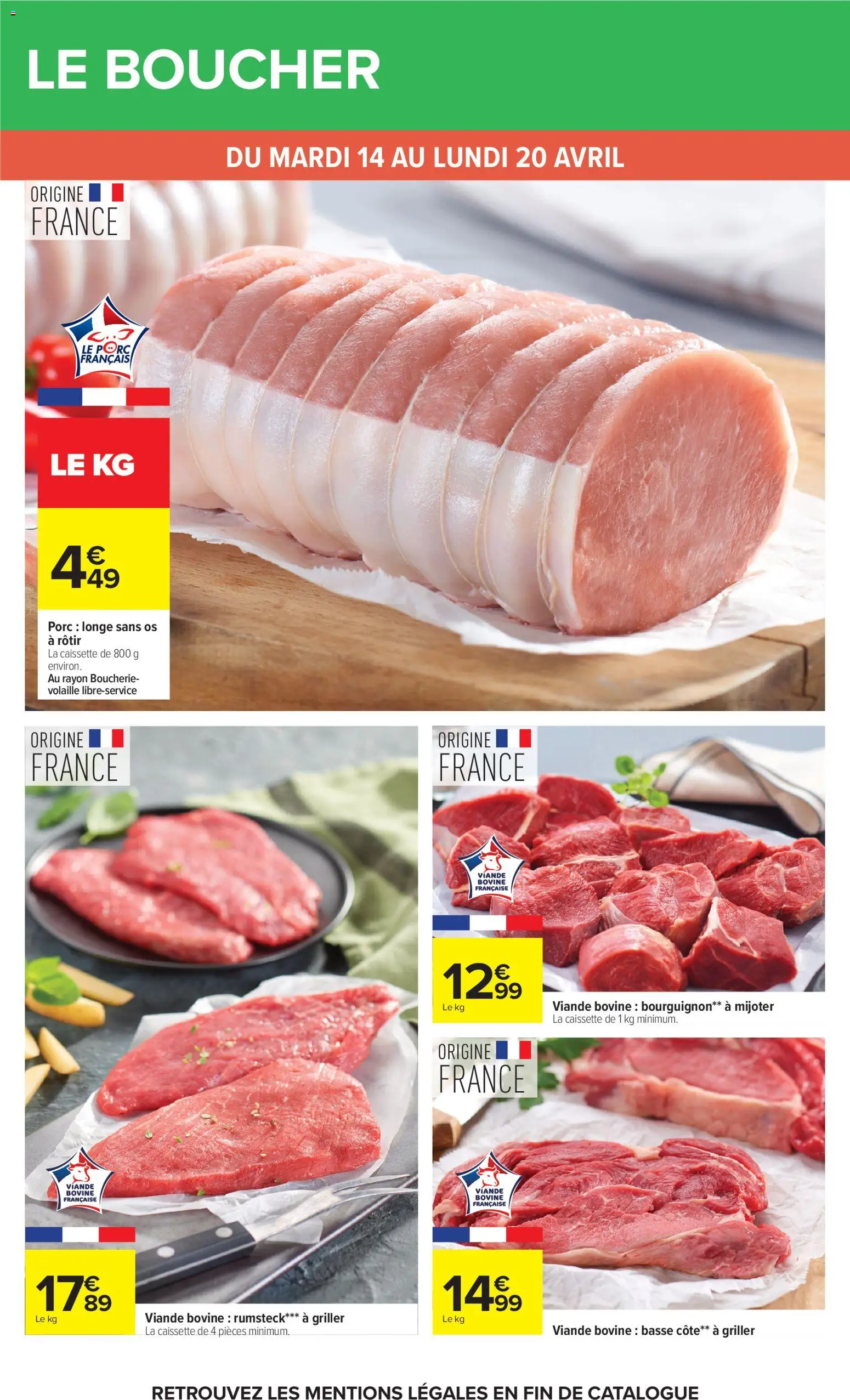 {H1} | Page: 22 | Produits: Volaille, Viande, Porc, Viande bovine