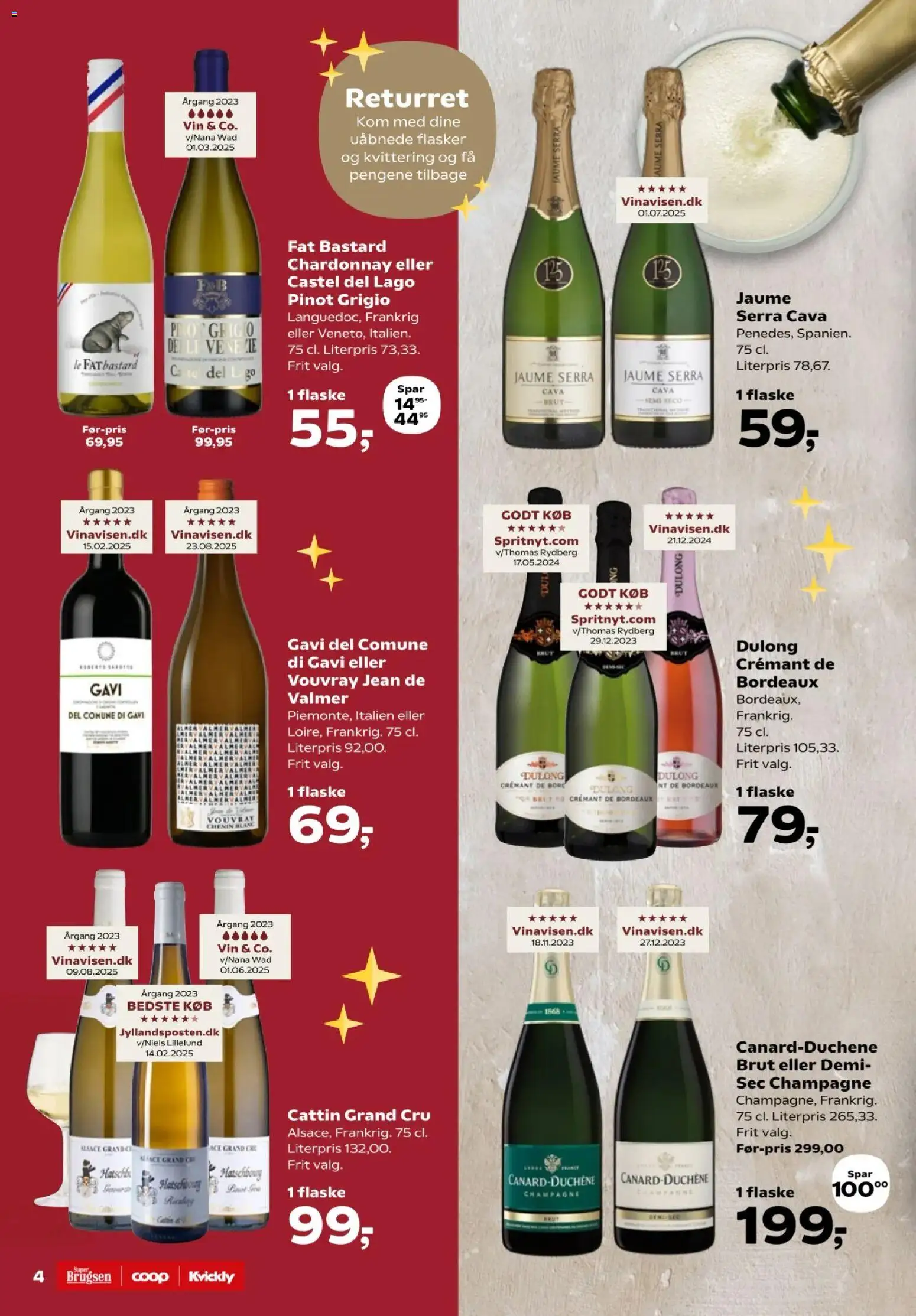 Super Brugsen tilbudsavis – gyldig fra 31.10.2025 | Side: 4 | Produkter: Vin, Te