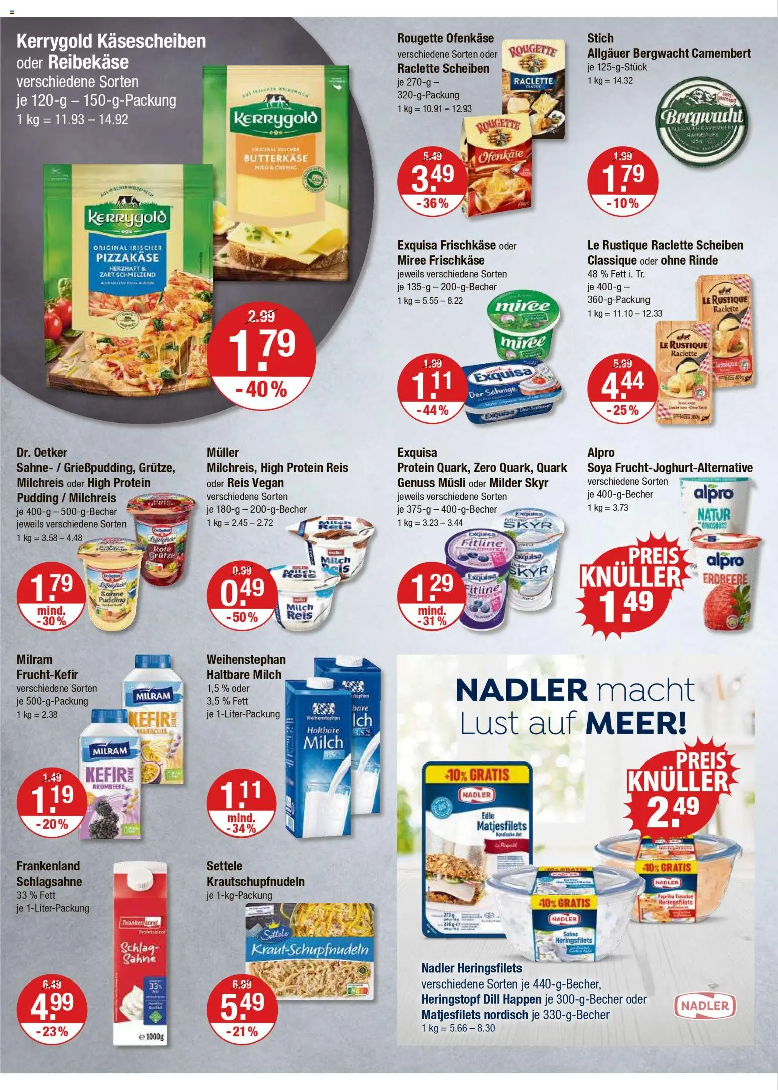 V-Markt - Schwaben / Oberbayern – gültig ab 27.11.2025 | Seite: 10 | Produkte: Rougette ofenkase, Skyr, Alpro, Reibekase