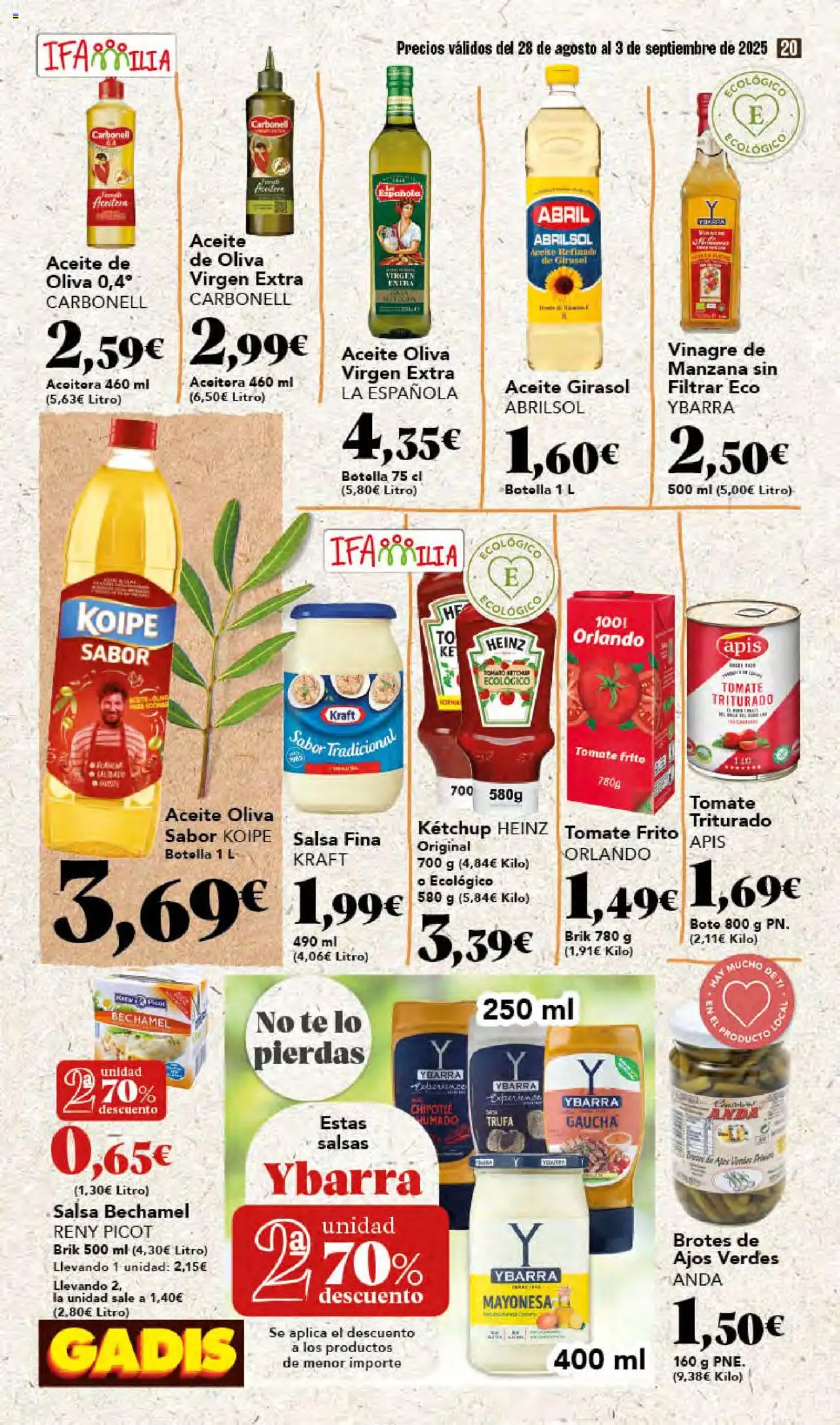 Gadis folleto │ válido desde el 28.08.2025 | Página: 20 | Productos: Manzana, Té, Οθόνη προβολής, Tomate triturado
