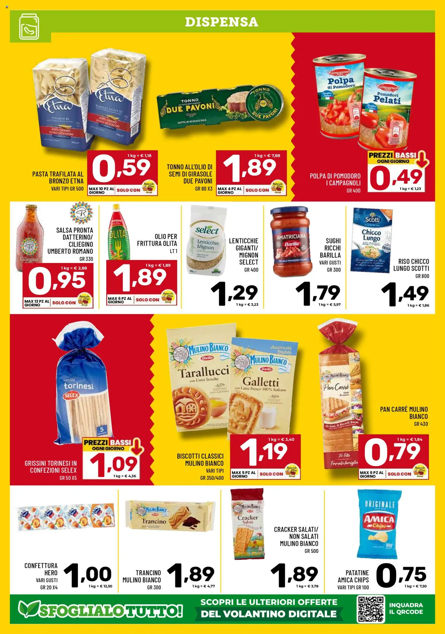 Volantino Il Centesimo del 02.01.2026 | Pagina: 8 | Prodotti: Biscotti, Lenticchie, Pomodoro, Olio