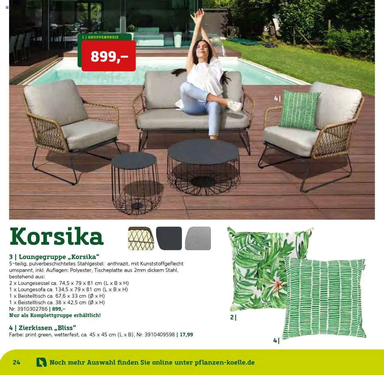 Pflanzen-Kölle Gartenmöbel Katalog 2025 – gültig ab 22.01.2025 | Seite: 24 | Produkte: Beistelltisch