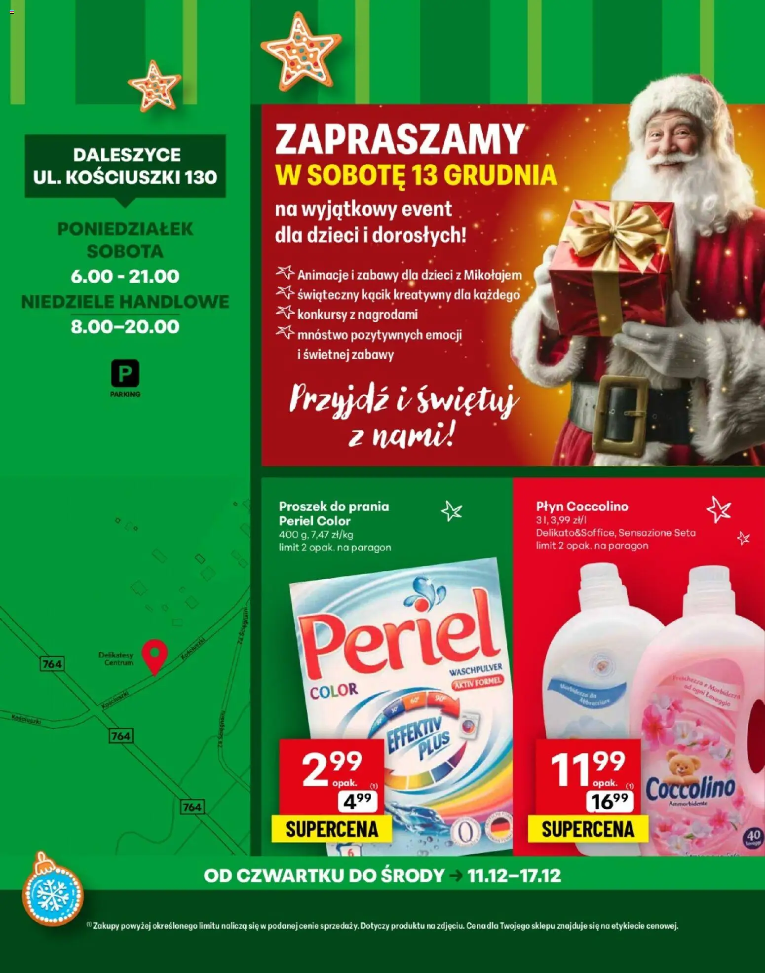 Delikatesy Centrum Gazetka - Daleszyce Otwarcie od 11.12.2025 | Strona: 4 | Produkty: Coccolino, Delikatesy, Proszek do prania